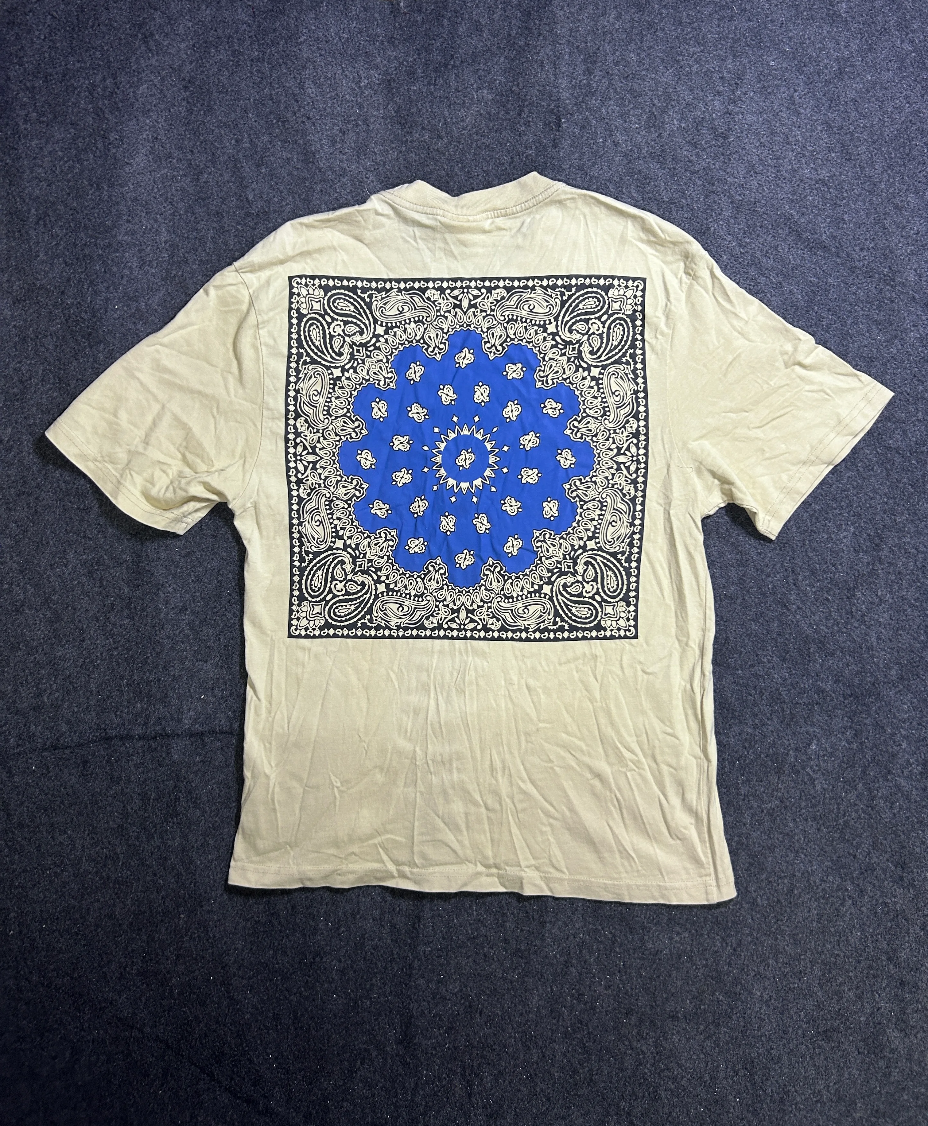 Lacoste Bandana Graphic Oversized T-Shirt – Beige / Light Khaki (US M)