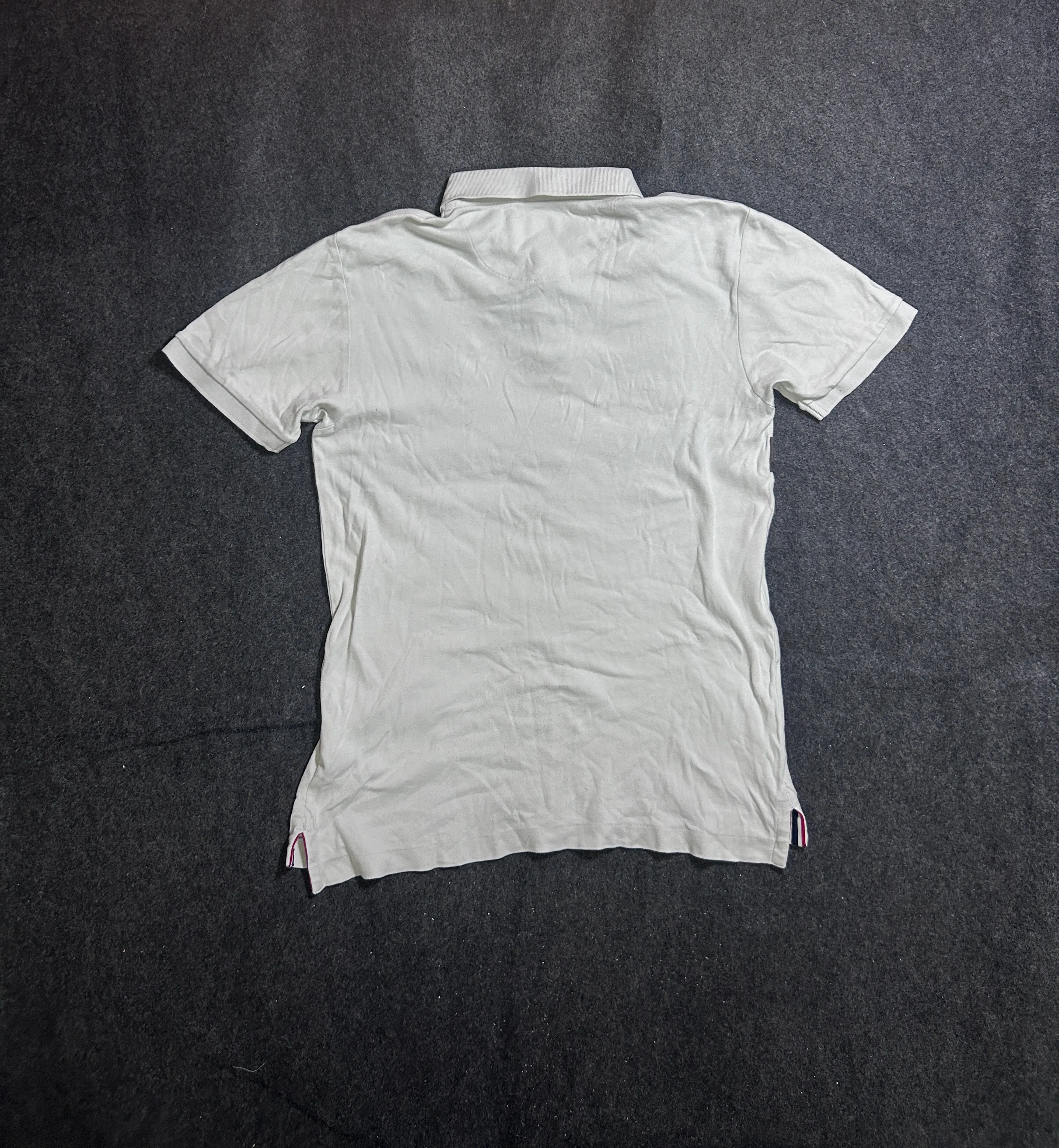 S. Polo Assn. Men's Off-White Graphic Polo T-Shirt (Size M)