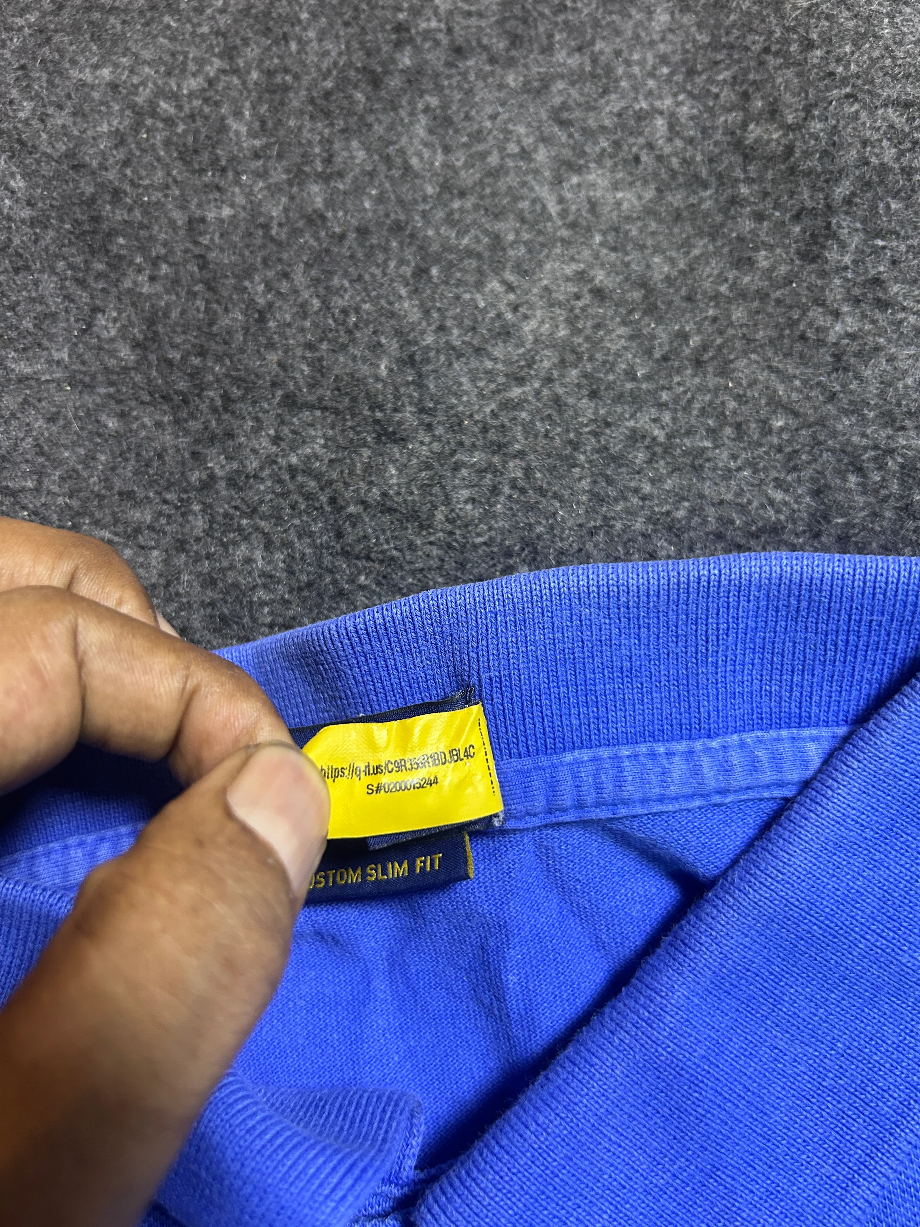 Polo Ralph Lauren Men's Royal Blue Custom Slim Fit Polo Shirt (Size XL)