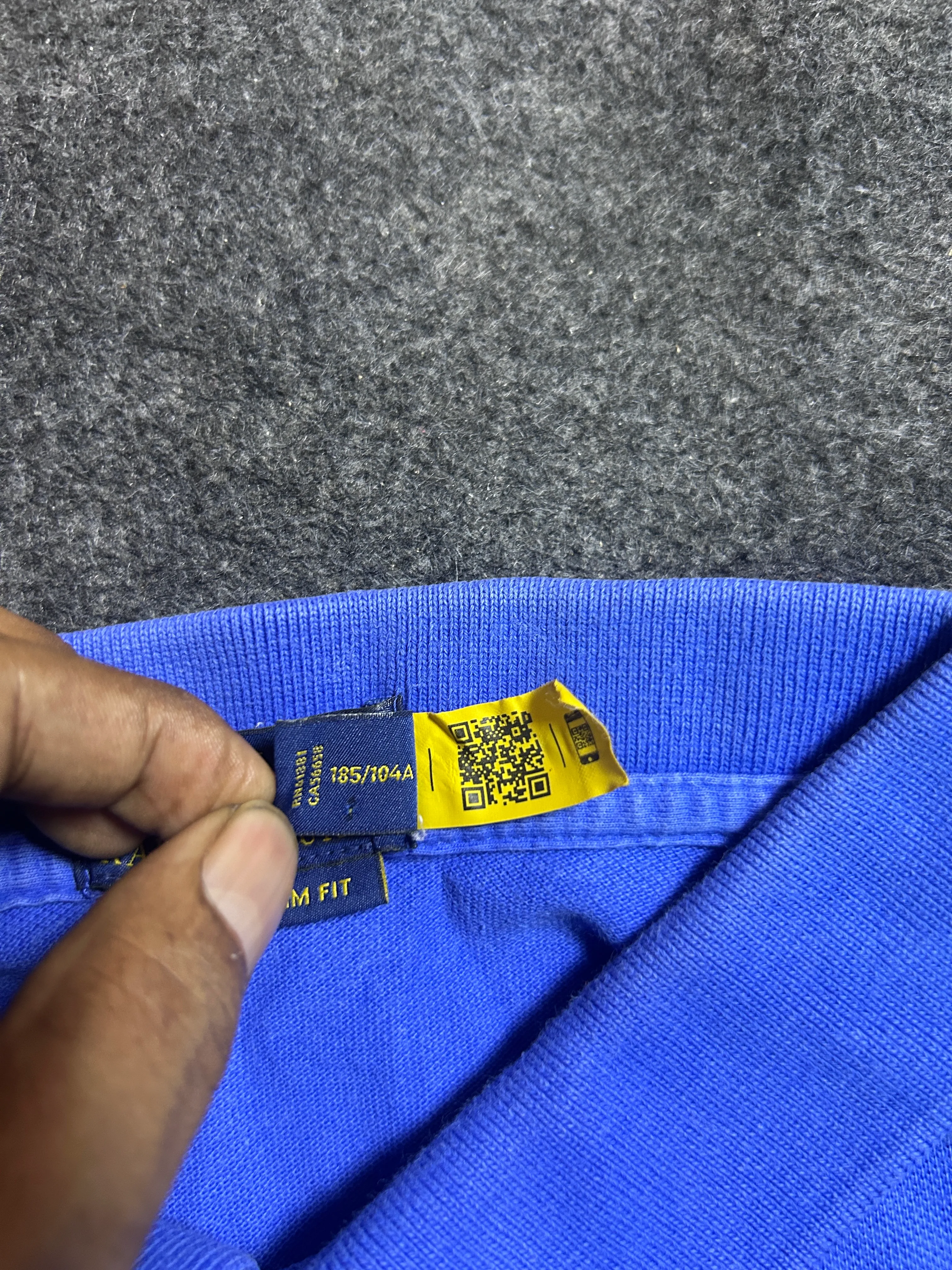 Polo Ralph Lauren Men's Royal Blue Custom Slim Fit Polo Shirt (Size XL)