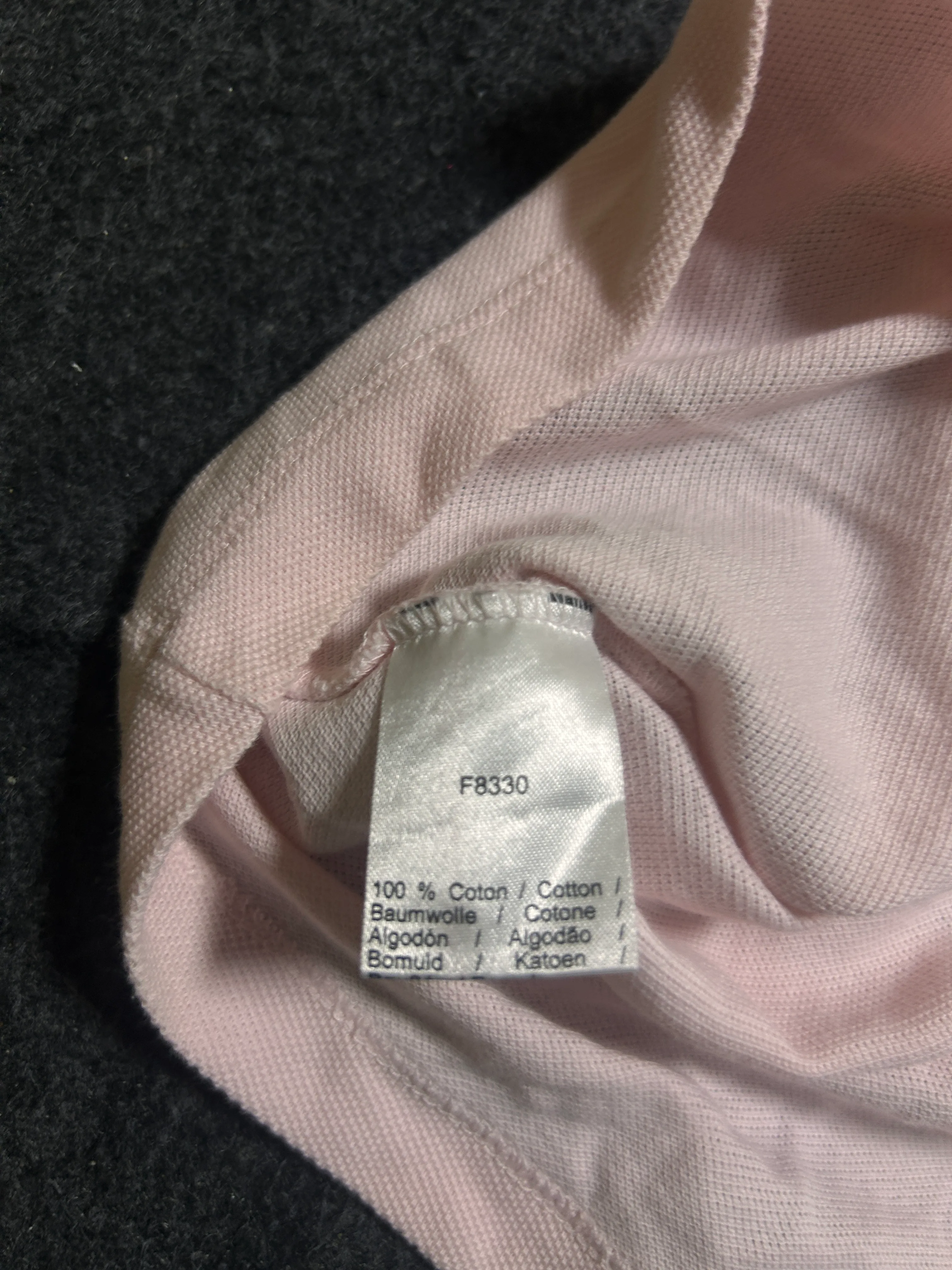 Lacoste Classic Light Pink 3/4 Sleeve Cotton Piqué Polo Shirt M