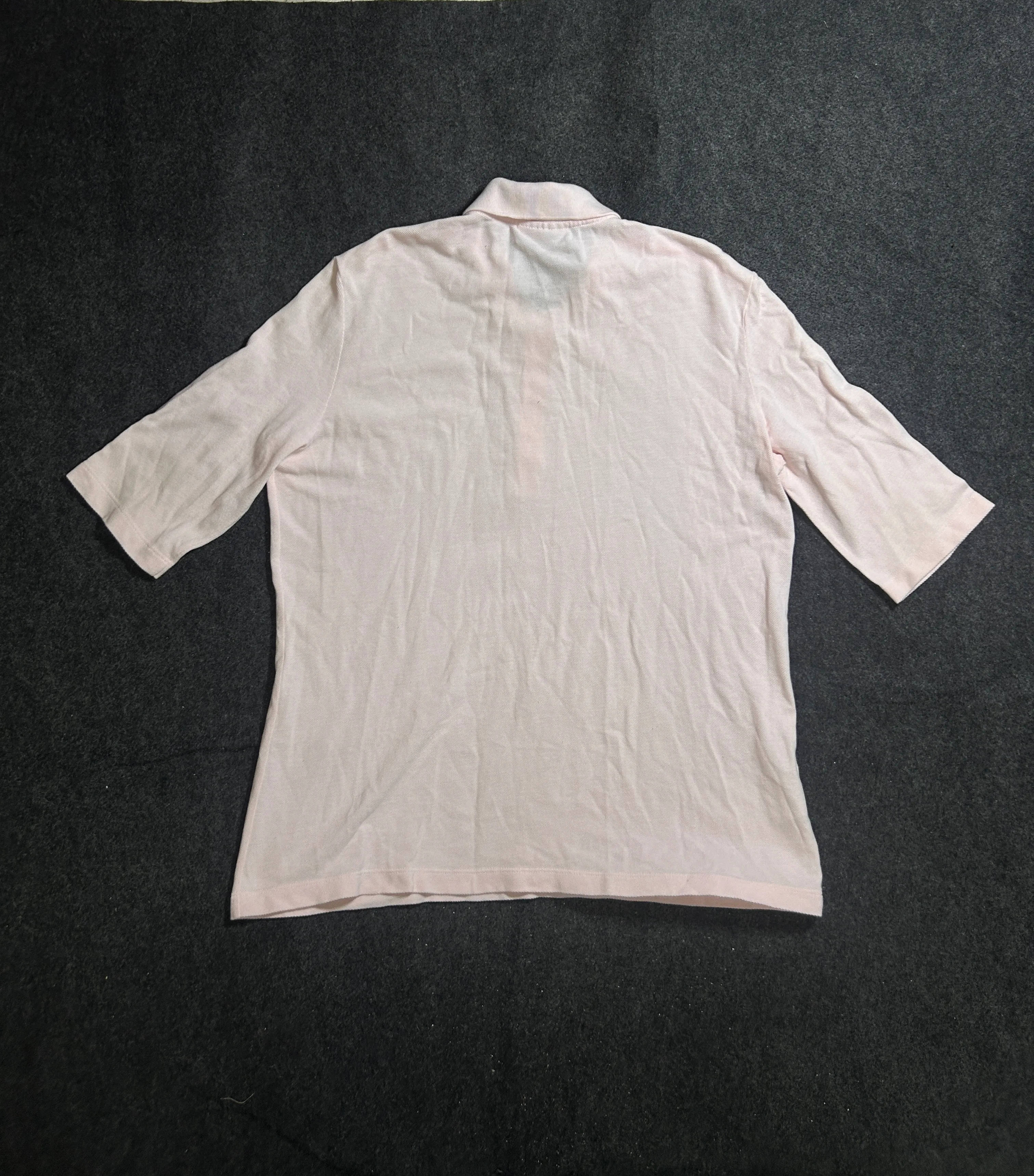 Lacoste Classic Light Pink 3/4 Sleeve Cotton Piqué Polo Shirt M