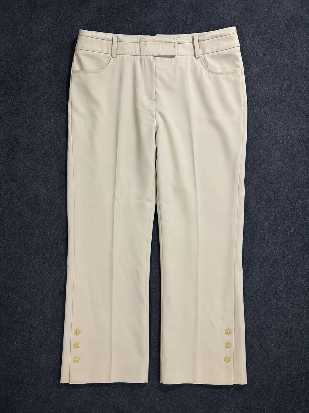 Pierre Cardin Paris Women’s Cream Wide Leg Trousers | M
