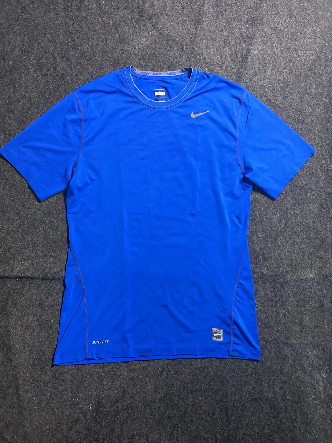 Nike Pro Dri-FIT Fitted Compression Training T-Shirt Blue | L