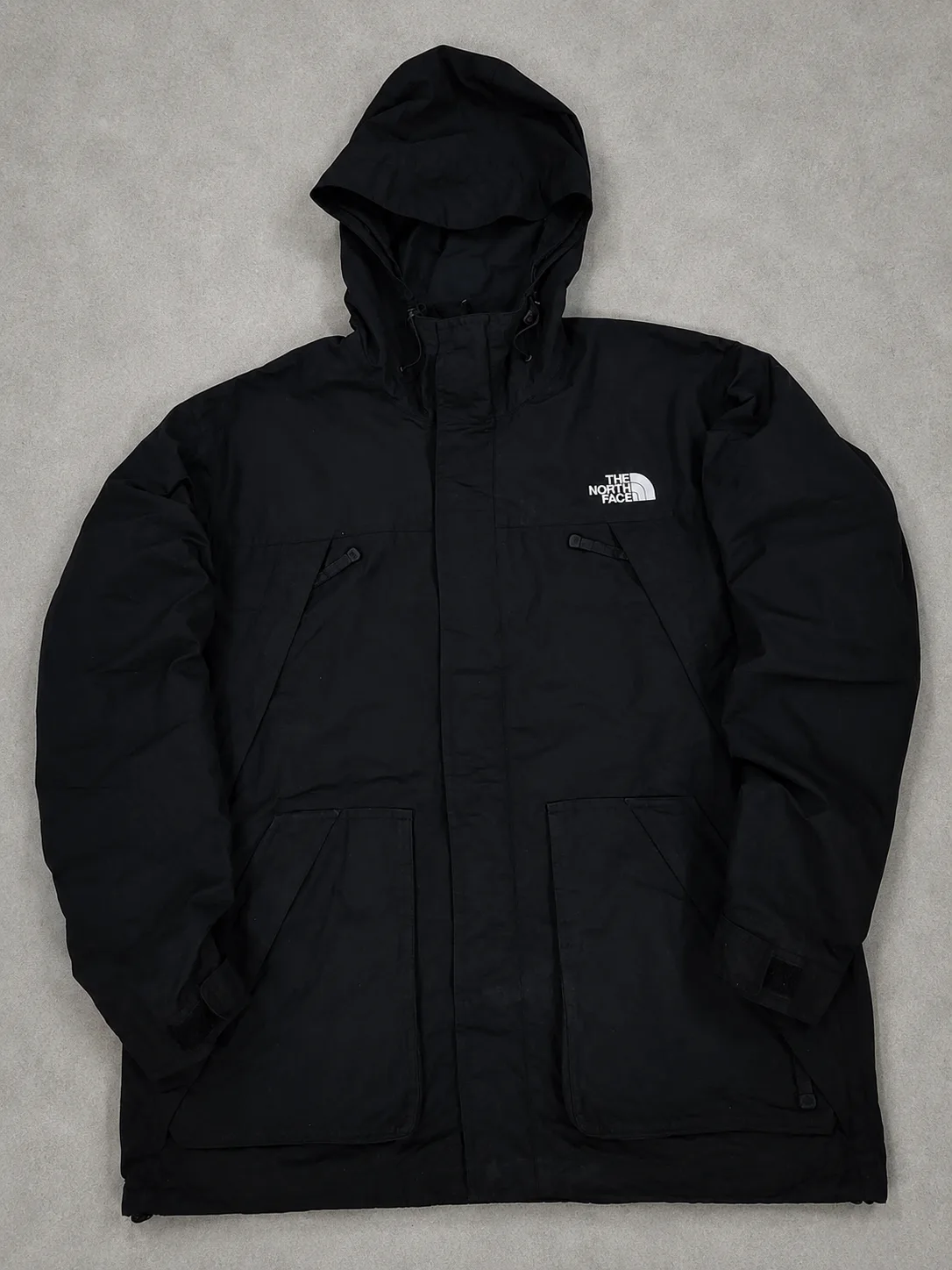 The North Face Hooded Jacket Black  XL Premium Outdoor Windbreaker