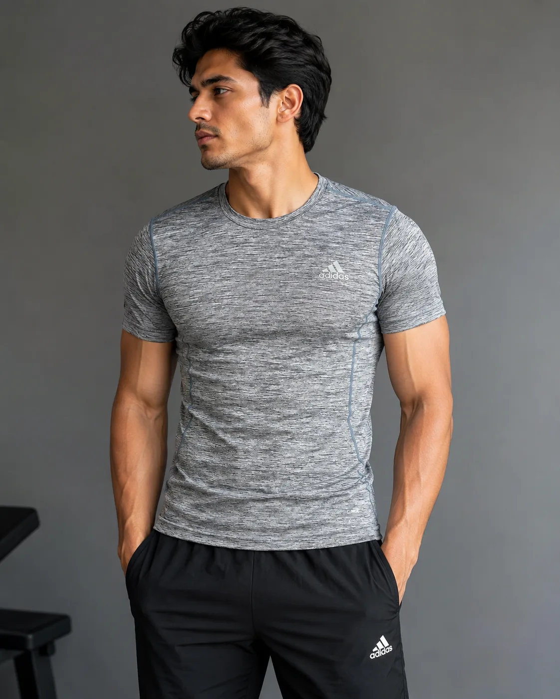 Adidas Climacool Performance T-Shirt Grey Melange | Men’s Running & Gym Tee | XL