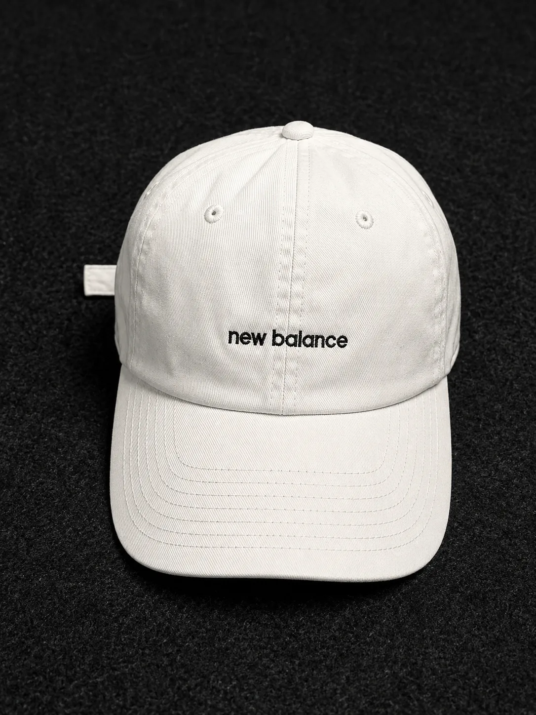 New Balance White Adjustable Dad Cap | Embroidered Logo