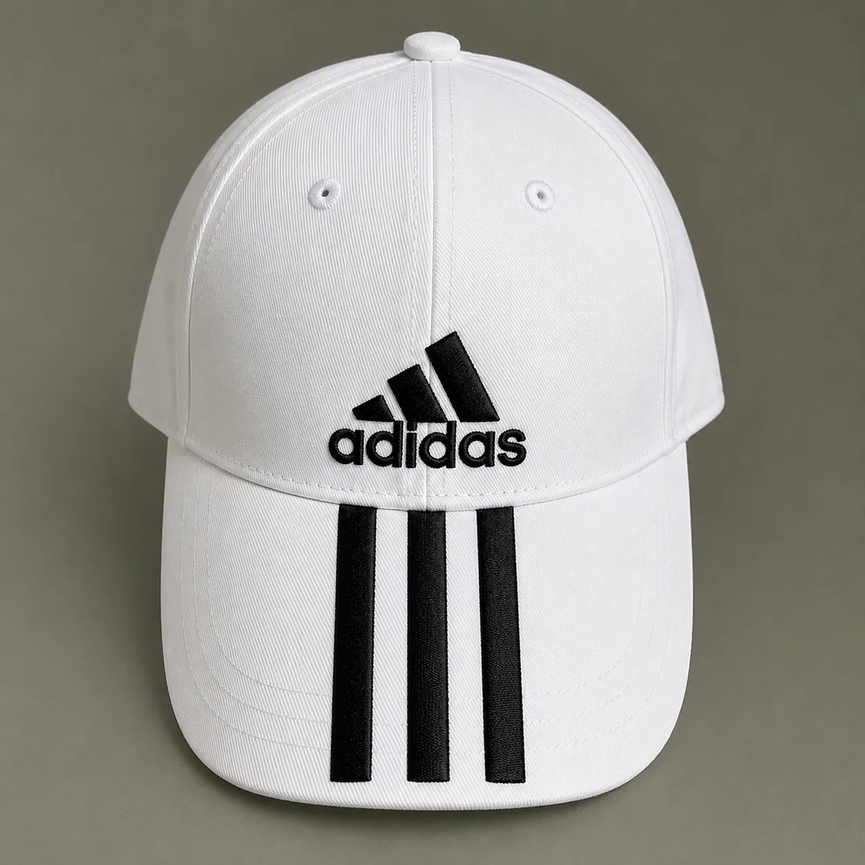 Adidas 3-Stripes White Adjustable Sports Cap | OSFM