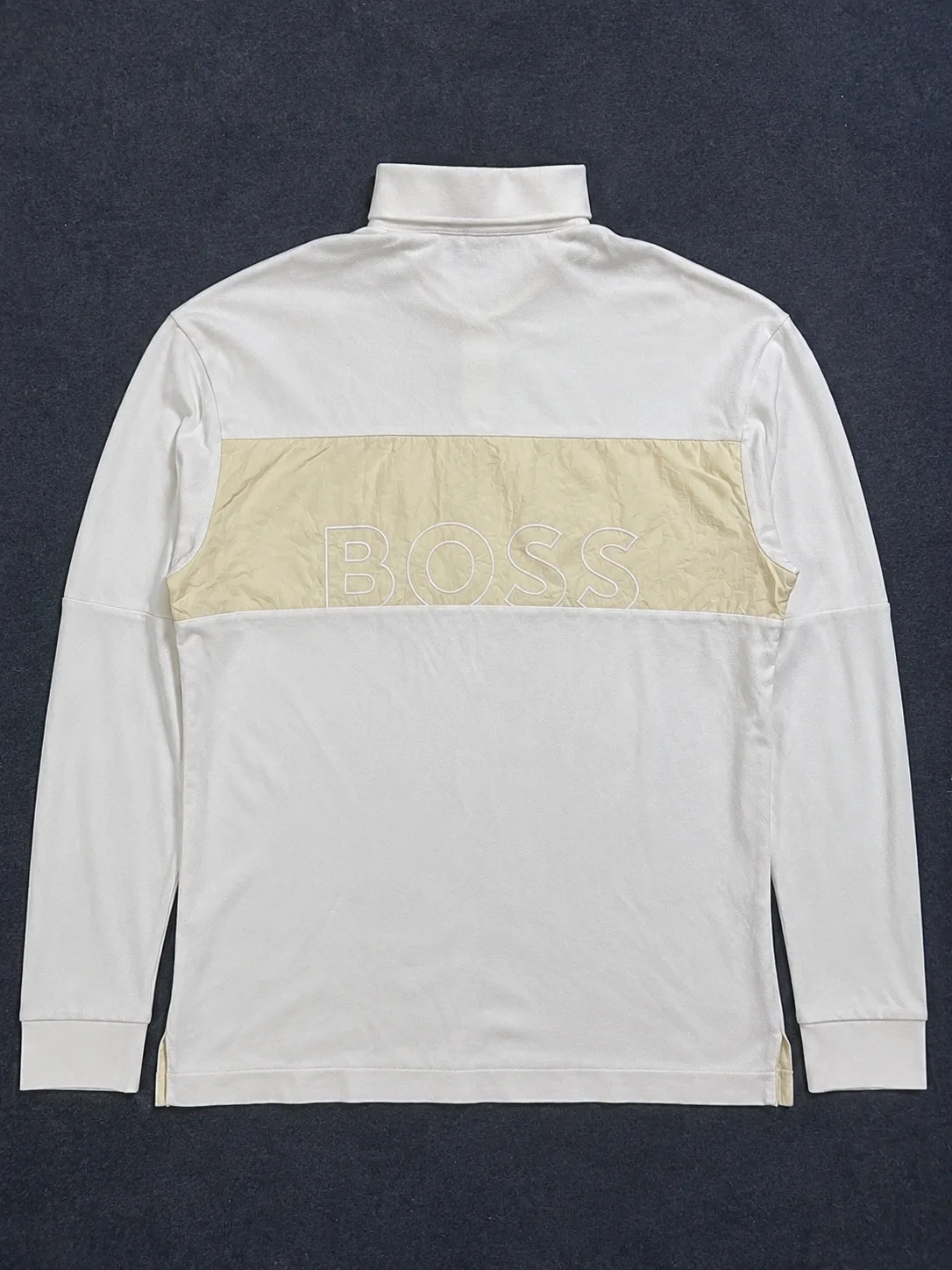 Hugo Boss Long Sleeve Rugby Polo TShirt – Off White XXL