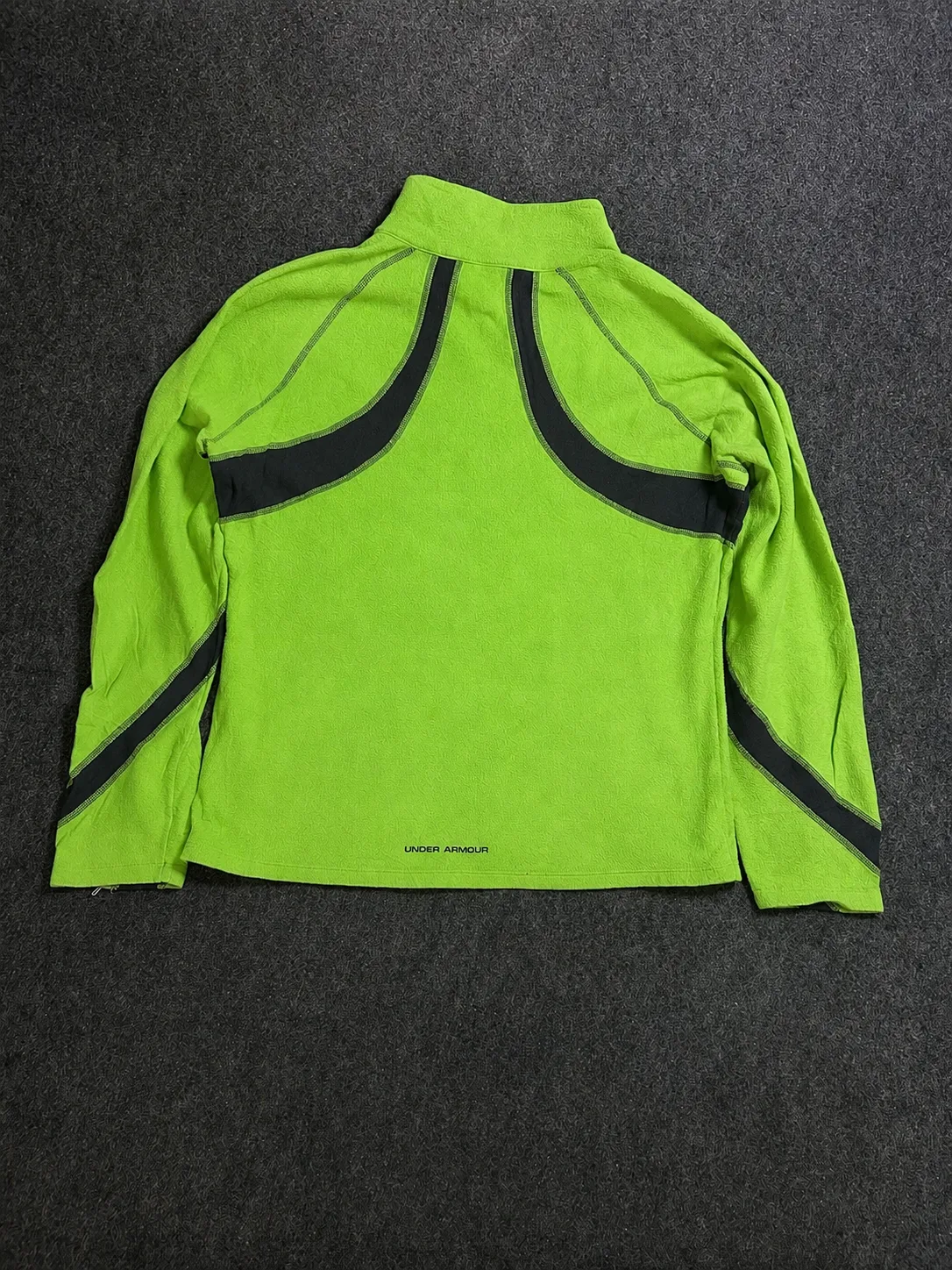 Under Armour Neon Green Quarter Zip Fleece Sweater