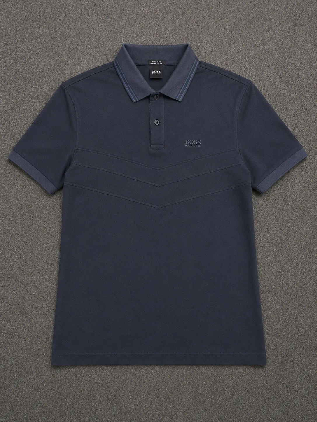 Hugo Boss Luxury Cotton Polo Shirt Navy Blue M