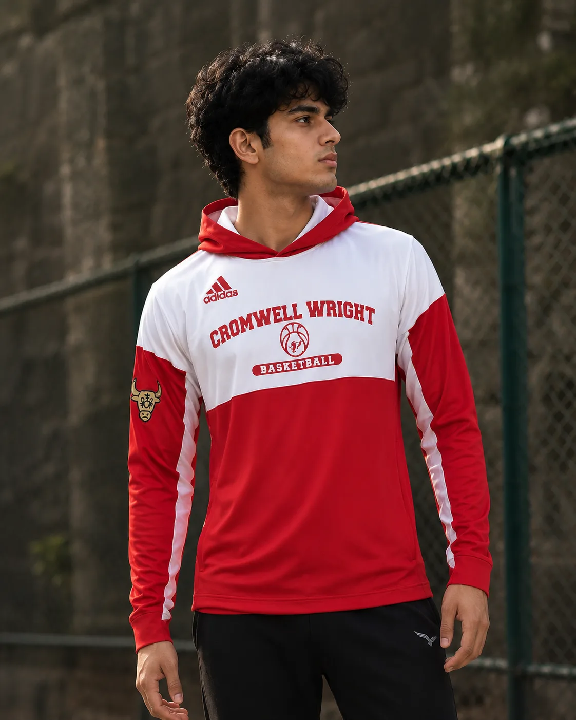 Adidas Basketball Performance Hoodie | Red & White Training Hoodie | Unisex