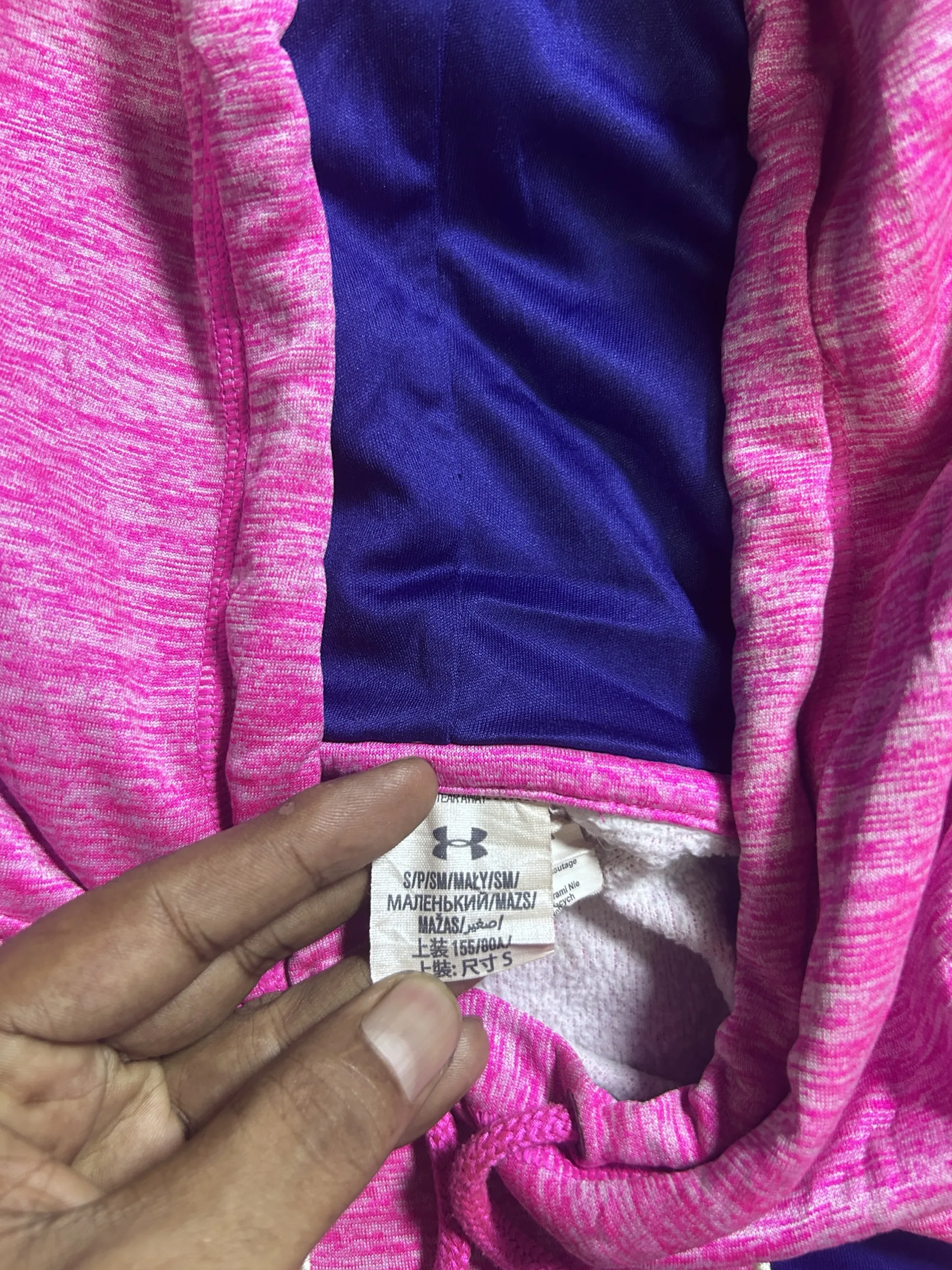 Under Armour Pink Heather Pullover Hoodie Women’s Sportswear Sweatshirt