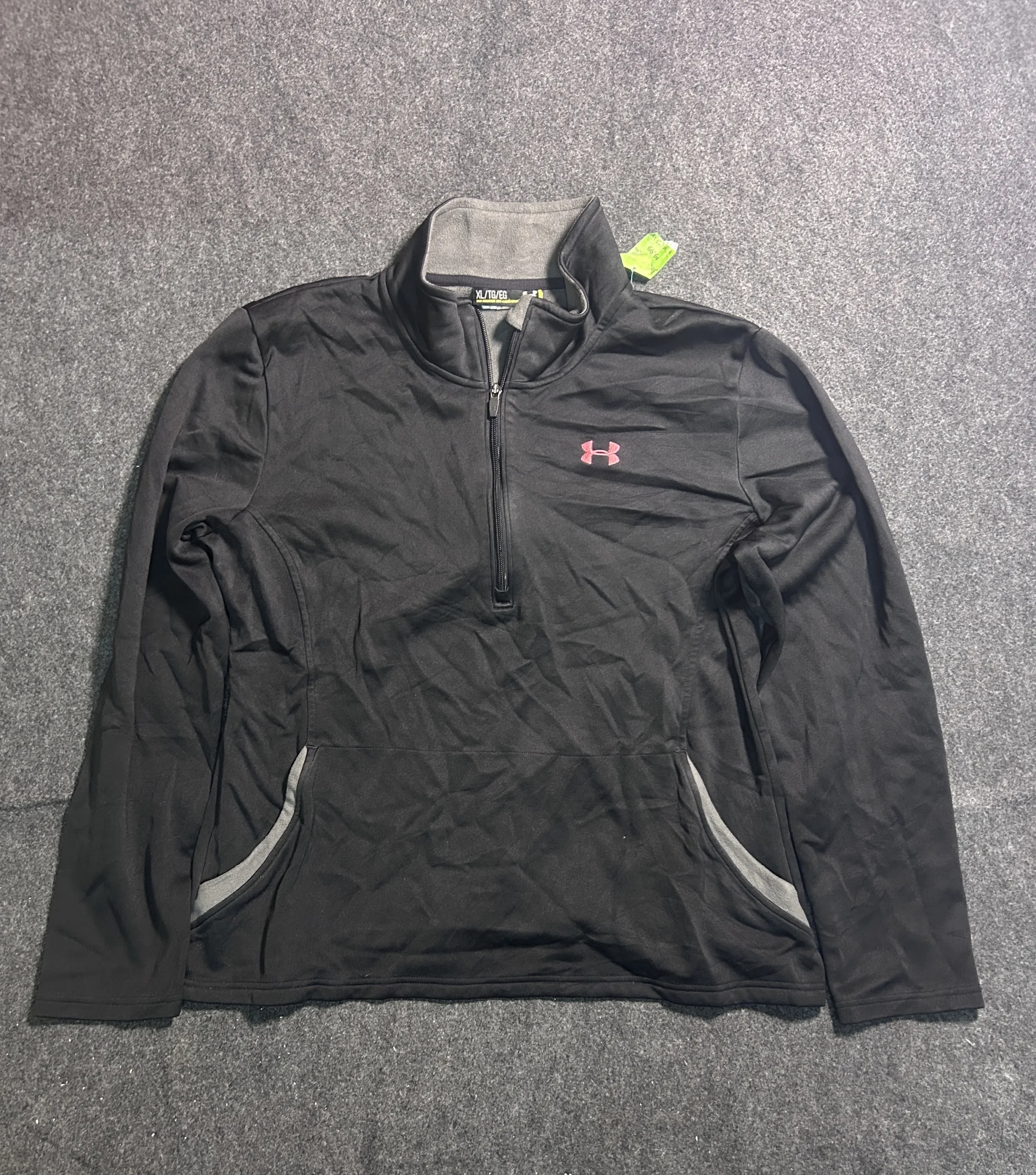Under Armour ColdGear 1/4 Zip Pullover Black Performance Fleece Sweatshirt XL