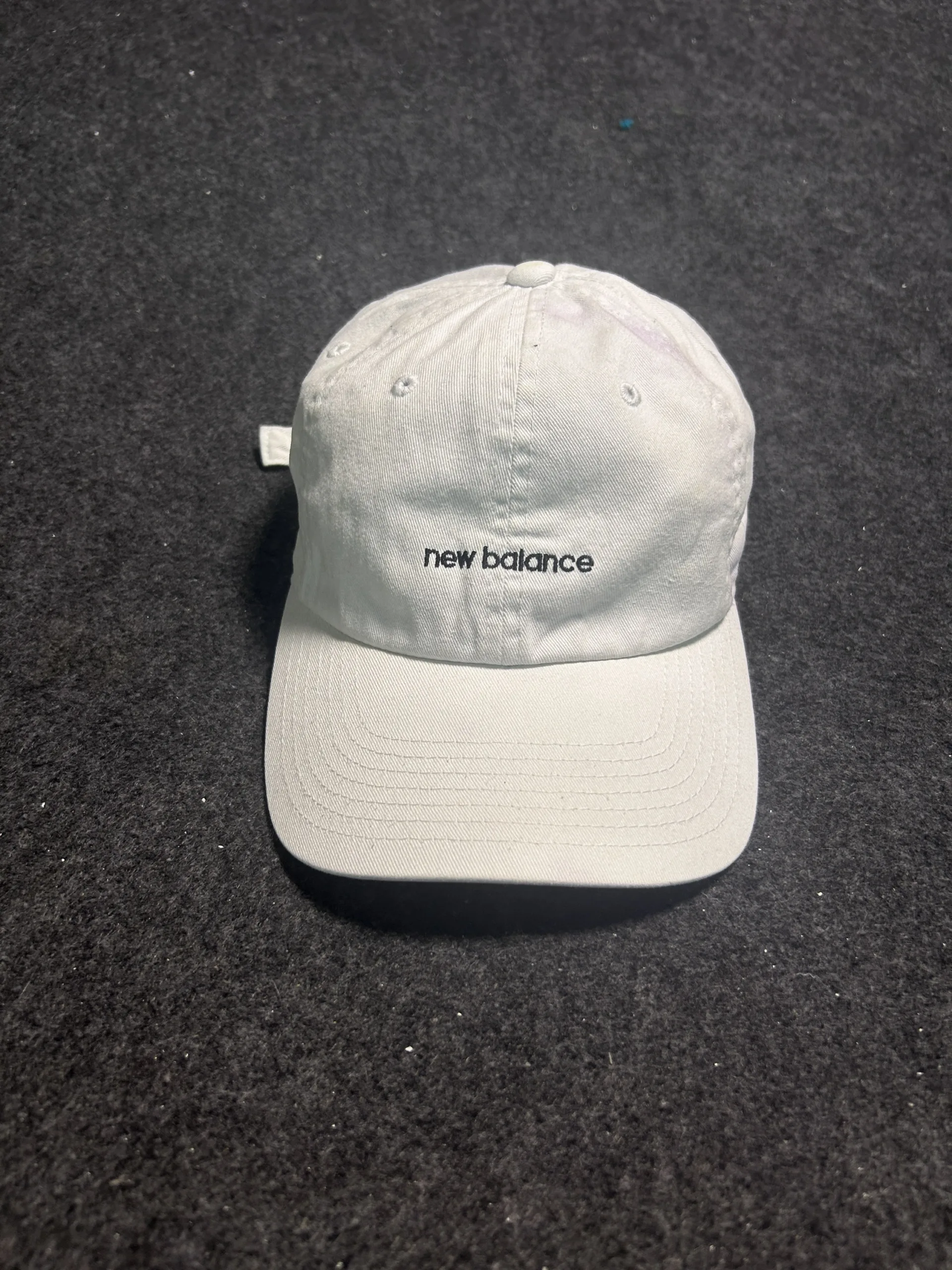 New Balance White Adjustable Dad Cap | Embroidered Logo