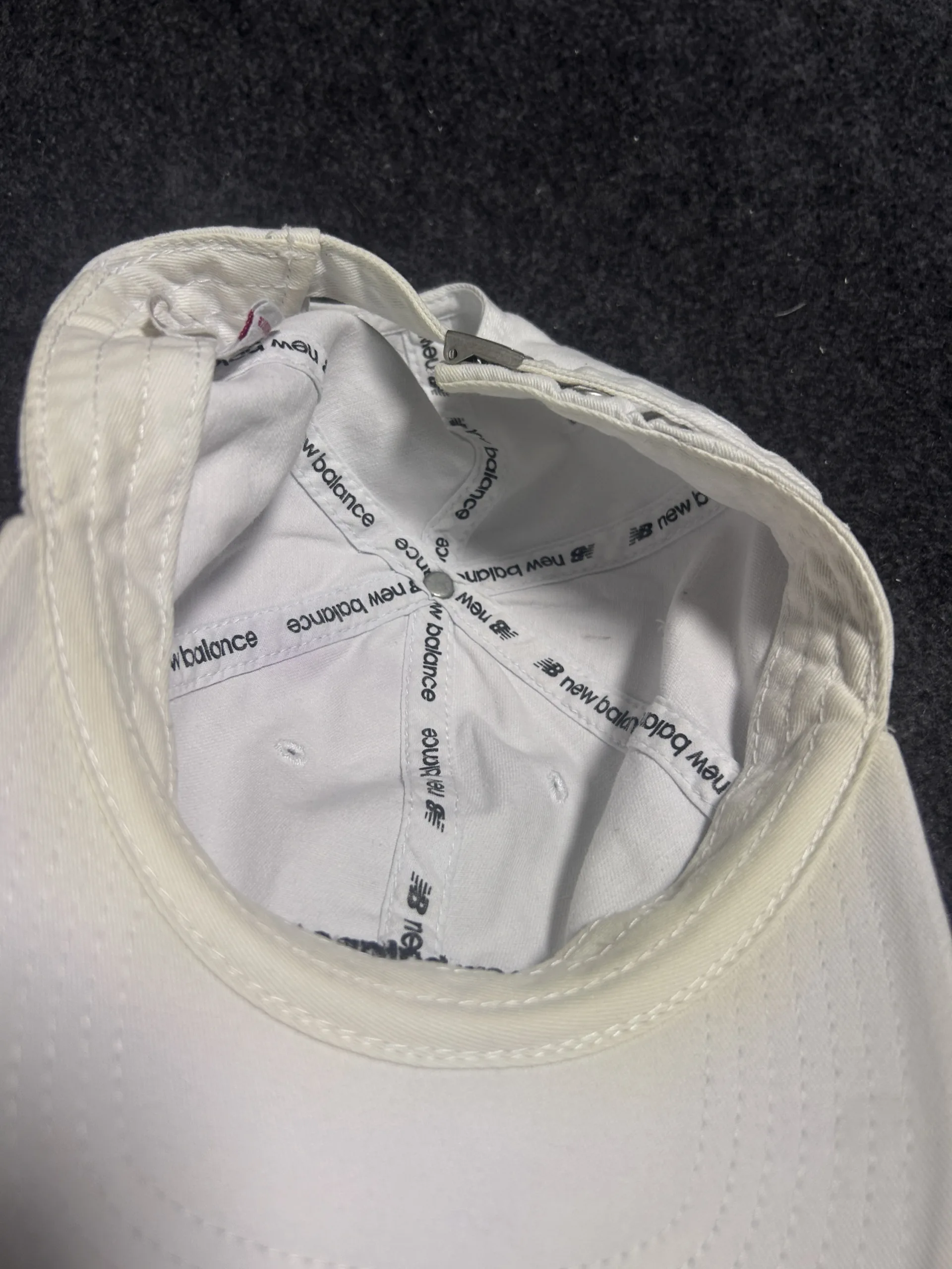New Balance White Adjustable Dad Cap | Embroidered Logo