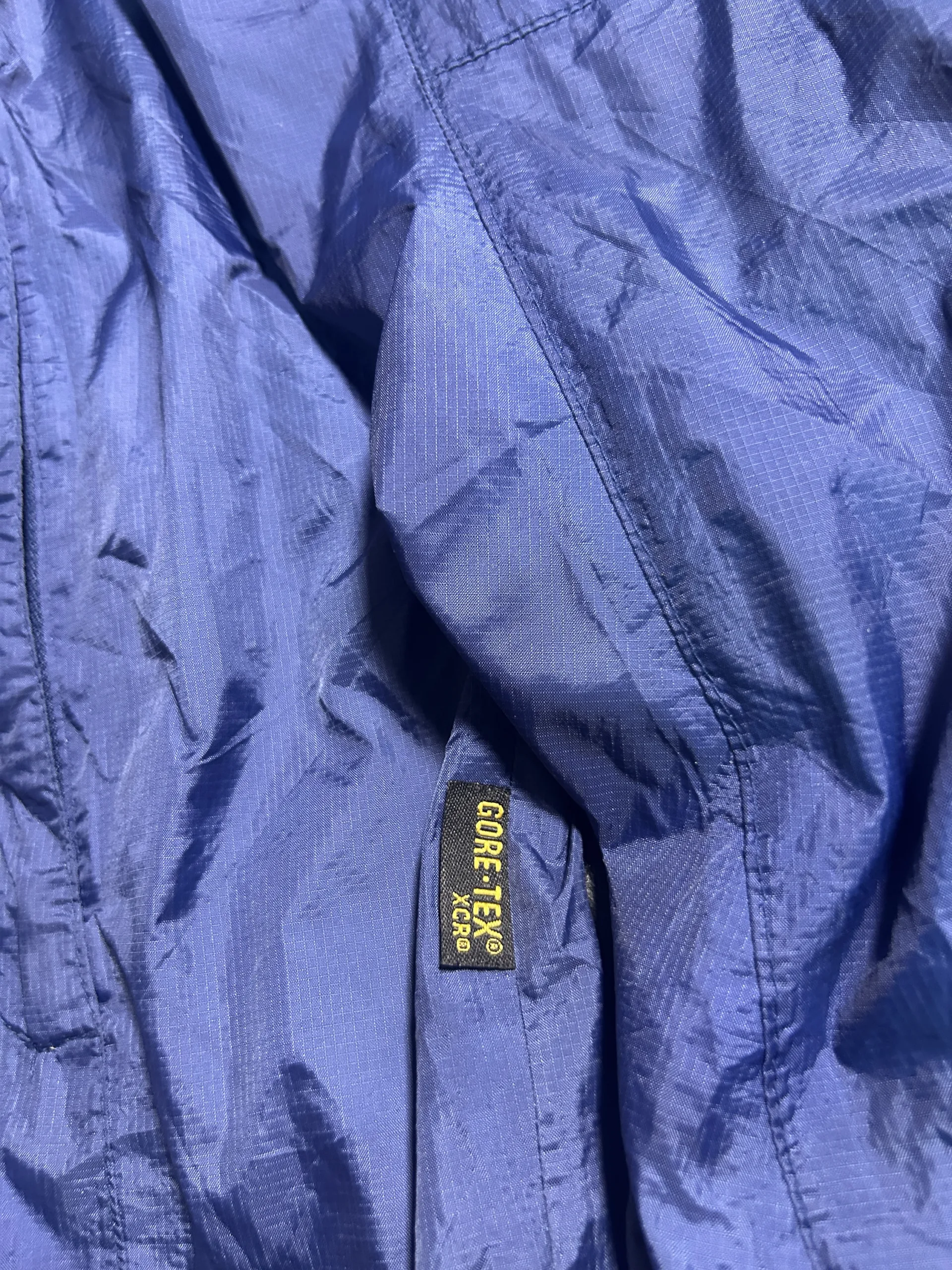 The North Face Summit Series Gore-Tex Hooded Waterproof Windbreaker Jacket Blue | Size XL