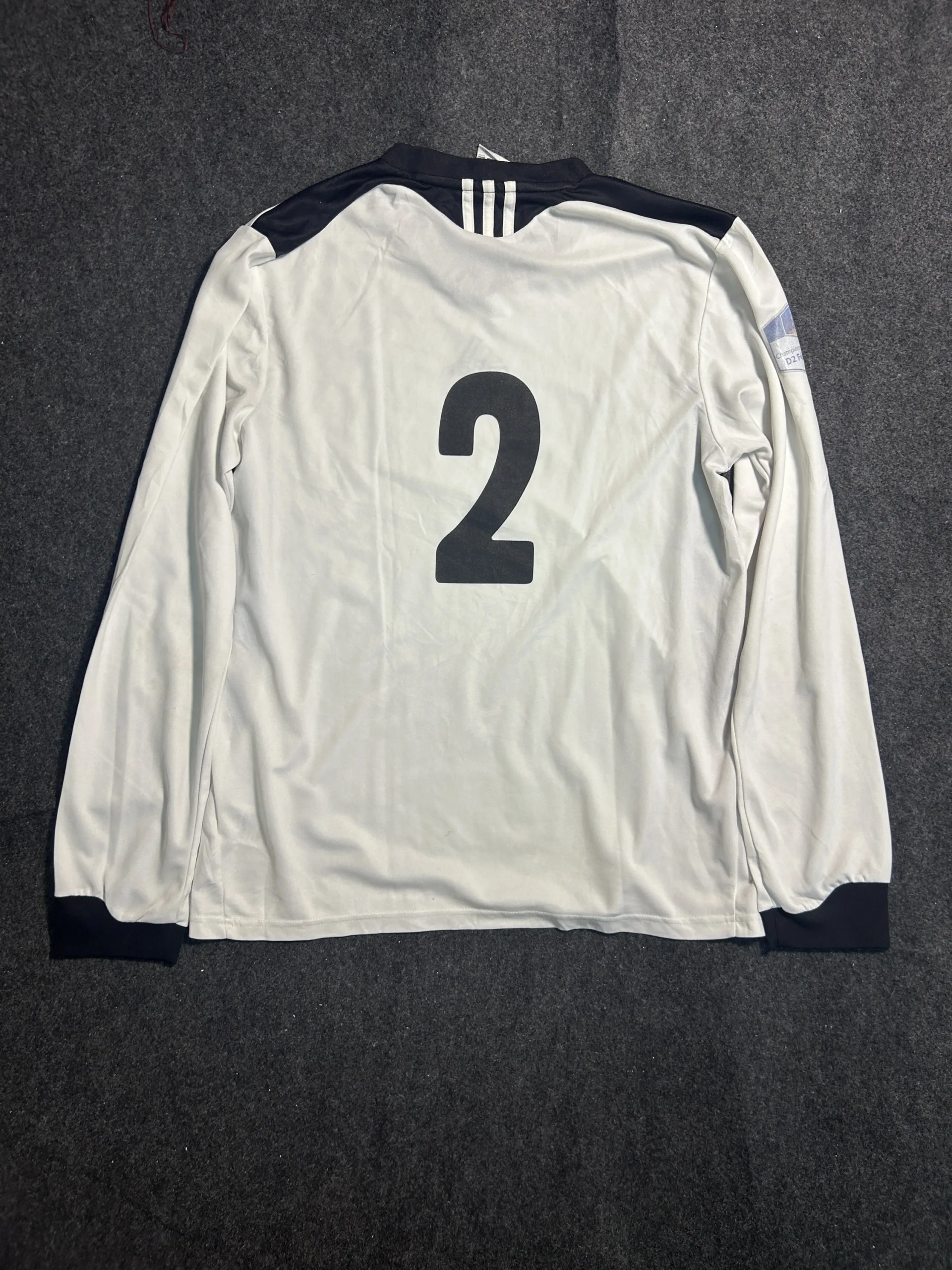 Adidas ClimaLite Long Sleeve Football Jersey White Black | Men’s Performance Sports Top
