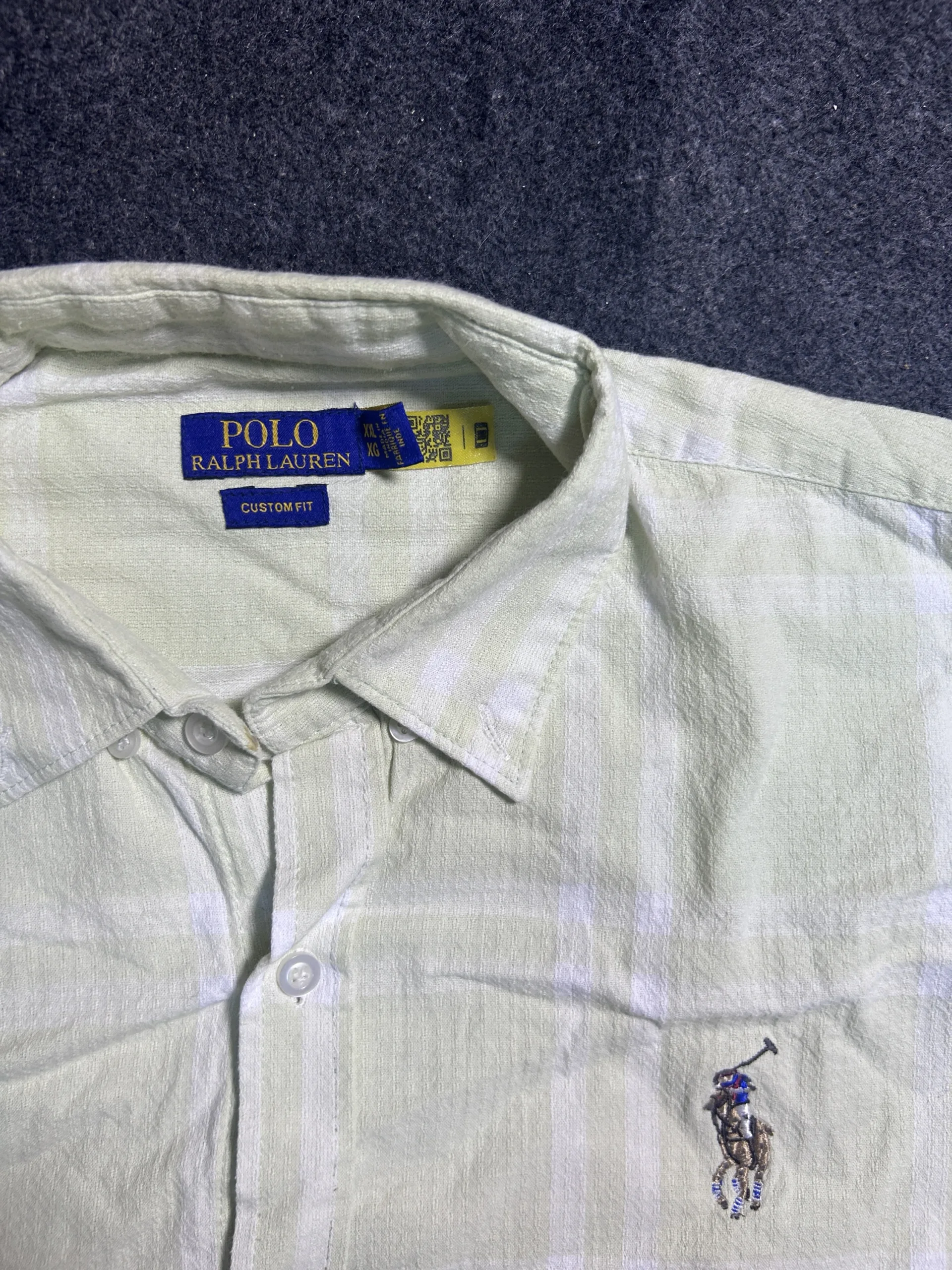 Polo Ralph Lauren Custom Fit Mint Green Check Shirt | XXL