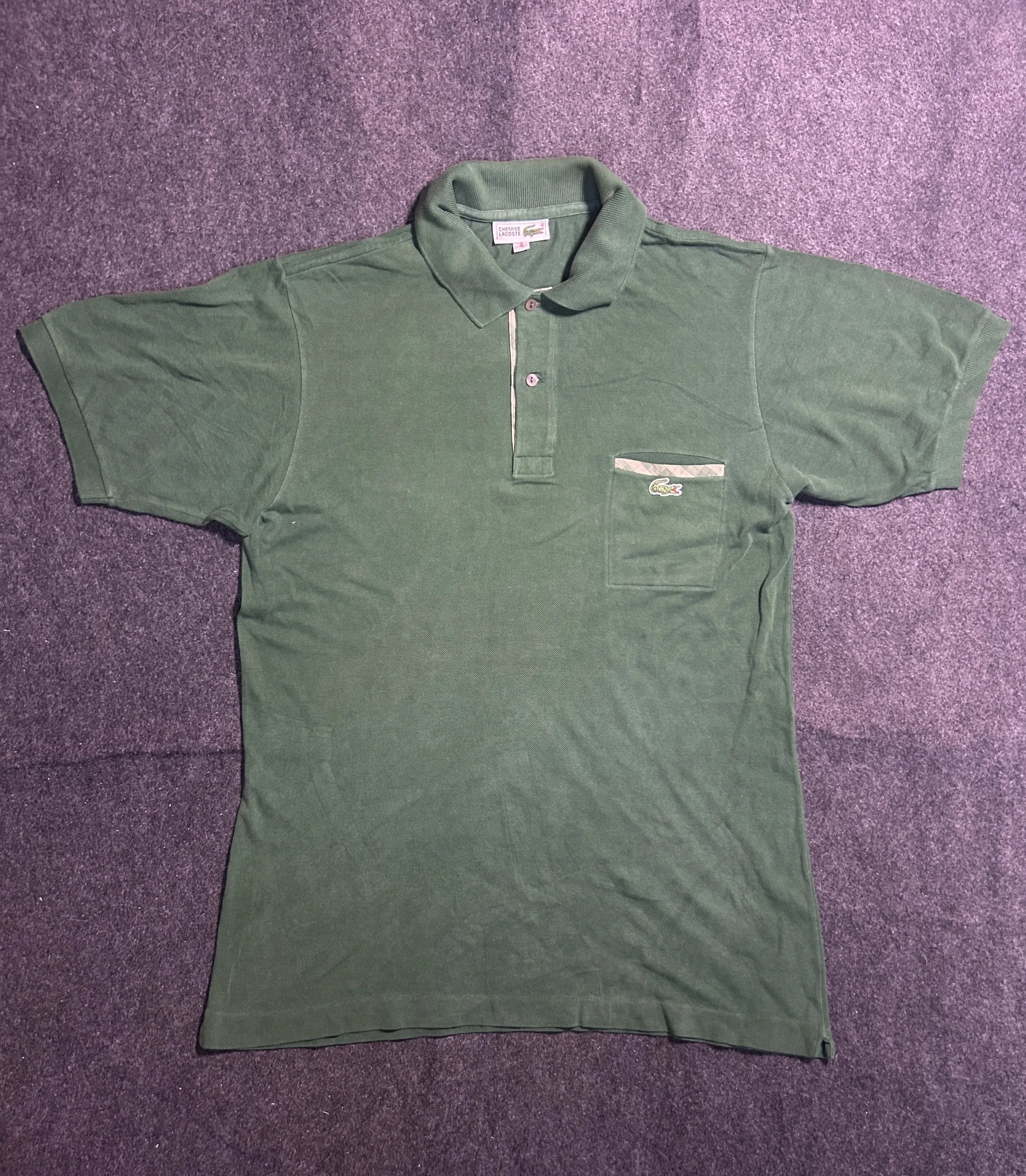 Vintage Lacoste Pocket Polo Shirt Green L