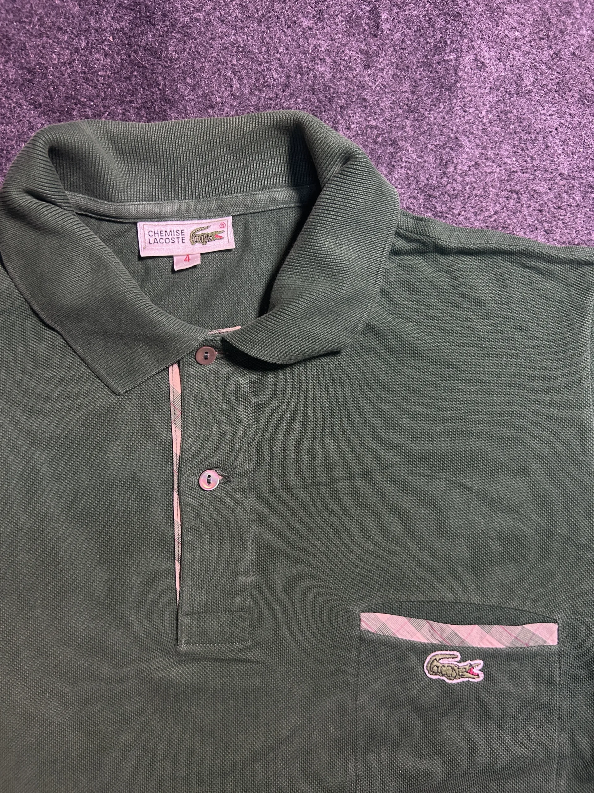 Vintage Lacoste Pocket Polo Shirt Green L