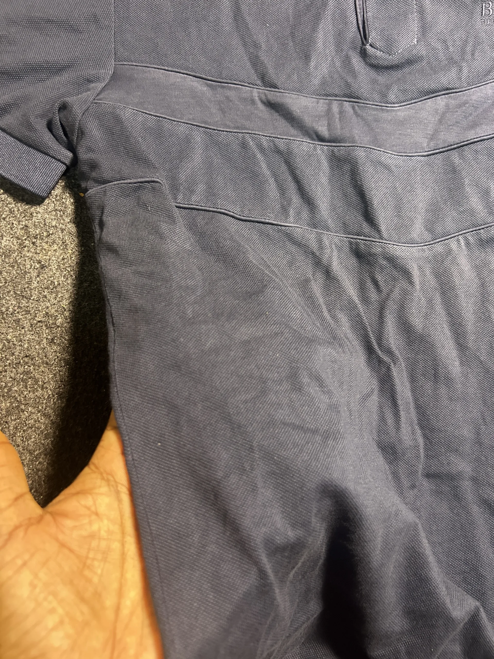 Hugo Boss Luxury Cotton Polo Shirt Navy Blue M