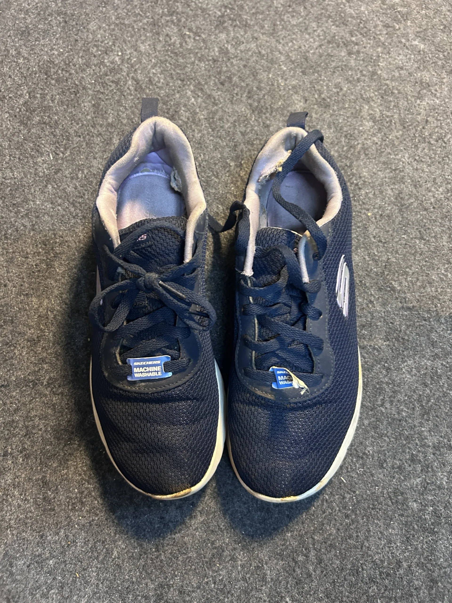 Skechers Machine Washable Memory Foam Walking Shoes Navy Blue UK 5