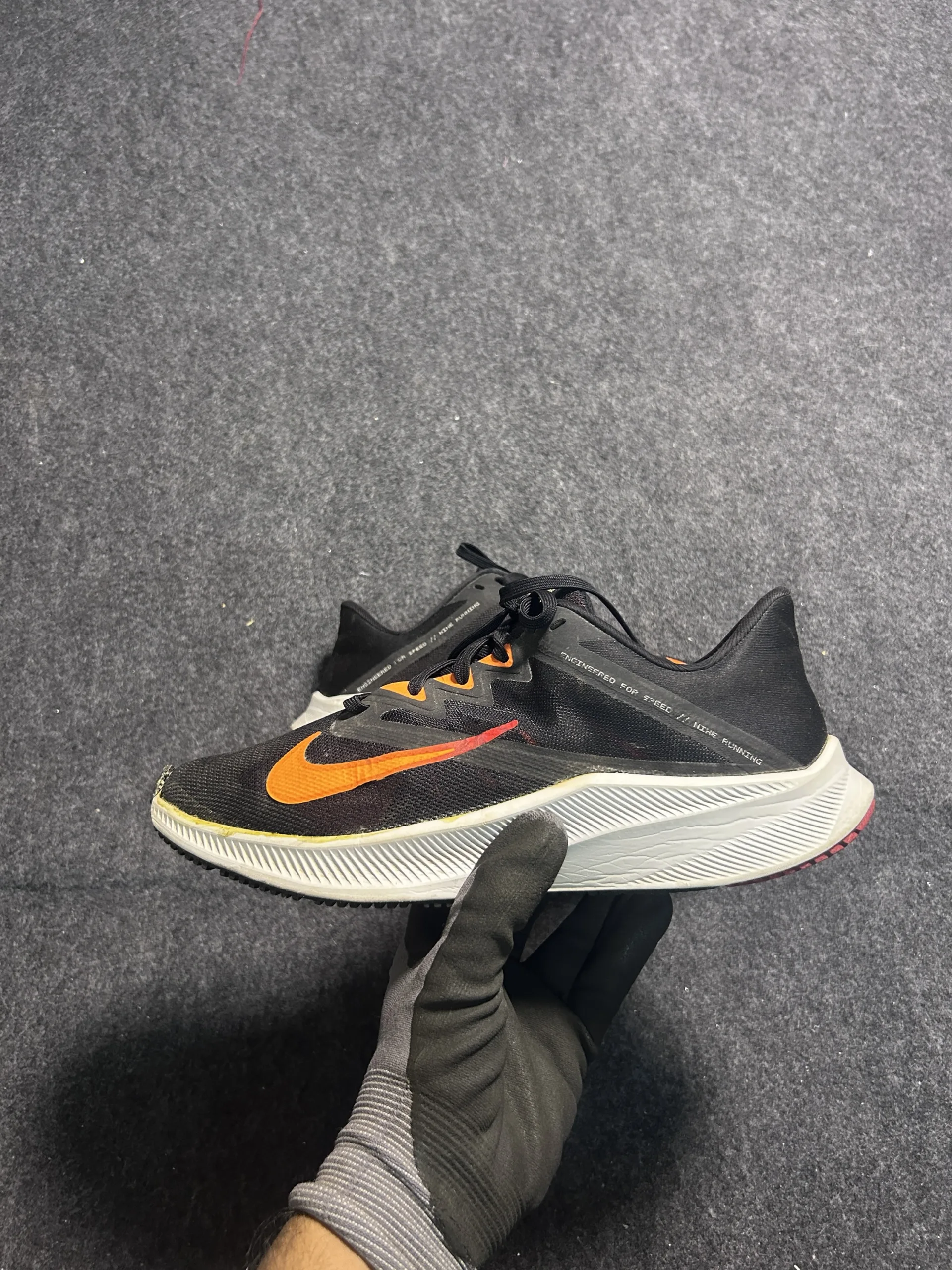 Nike Downshifter 11 Running Shoes Black Orange UK 7 Lightweight Trainers