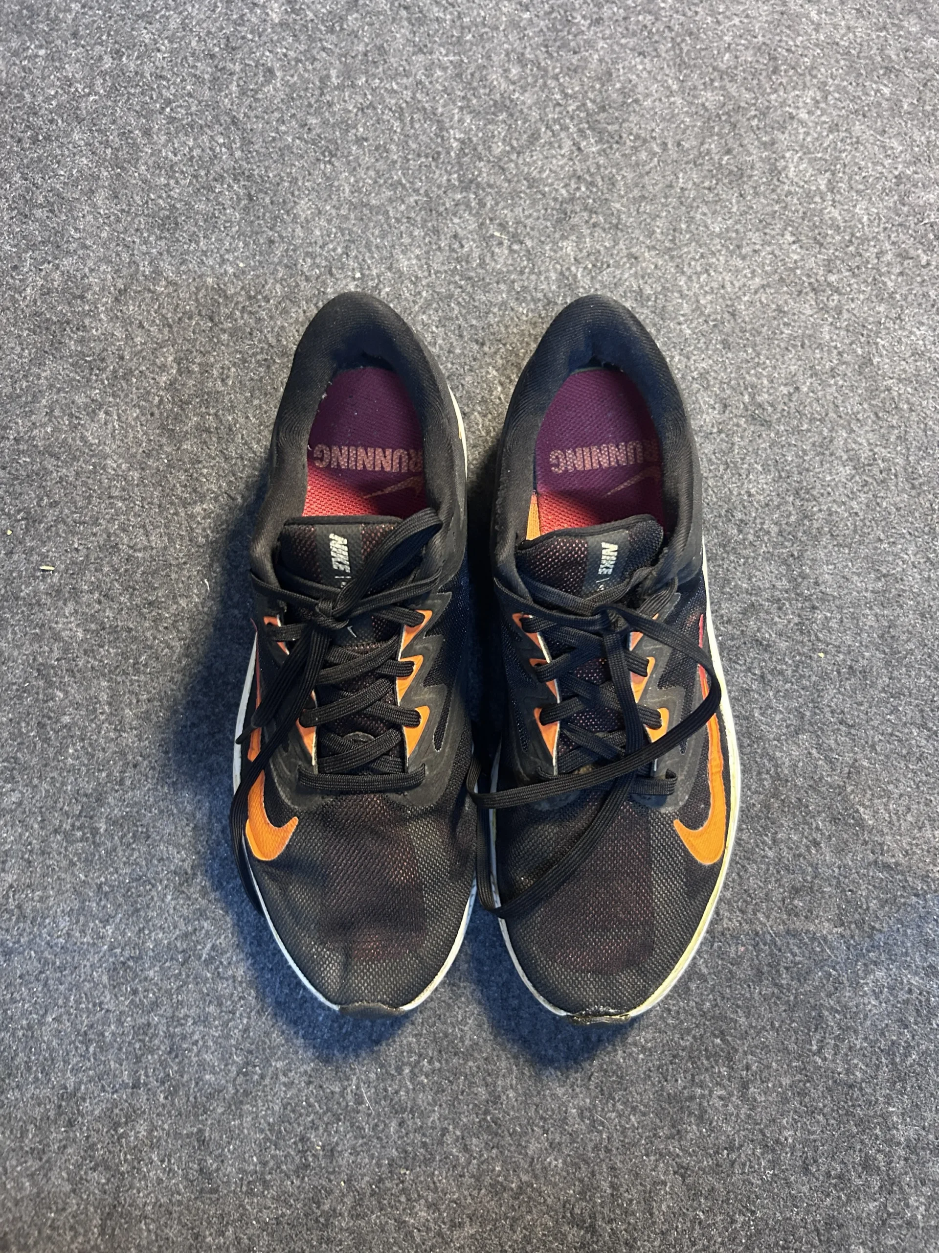 Nike Downshifter 11 Running Shoes Black Orange UK 7 Lightweight Trainers