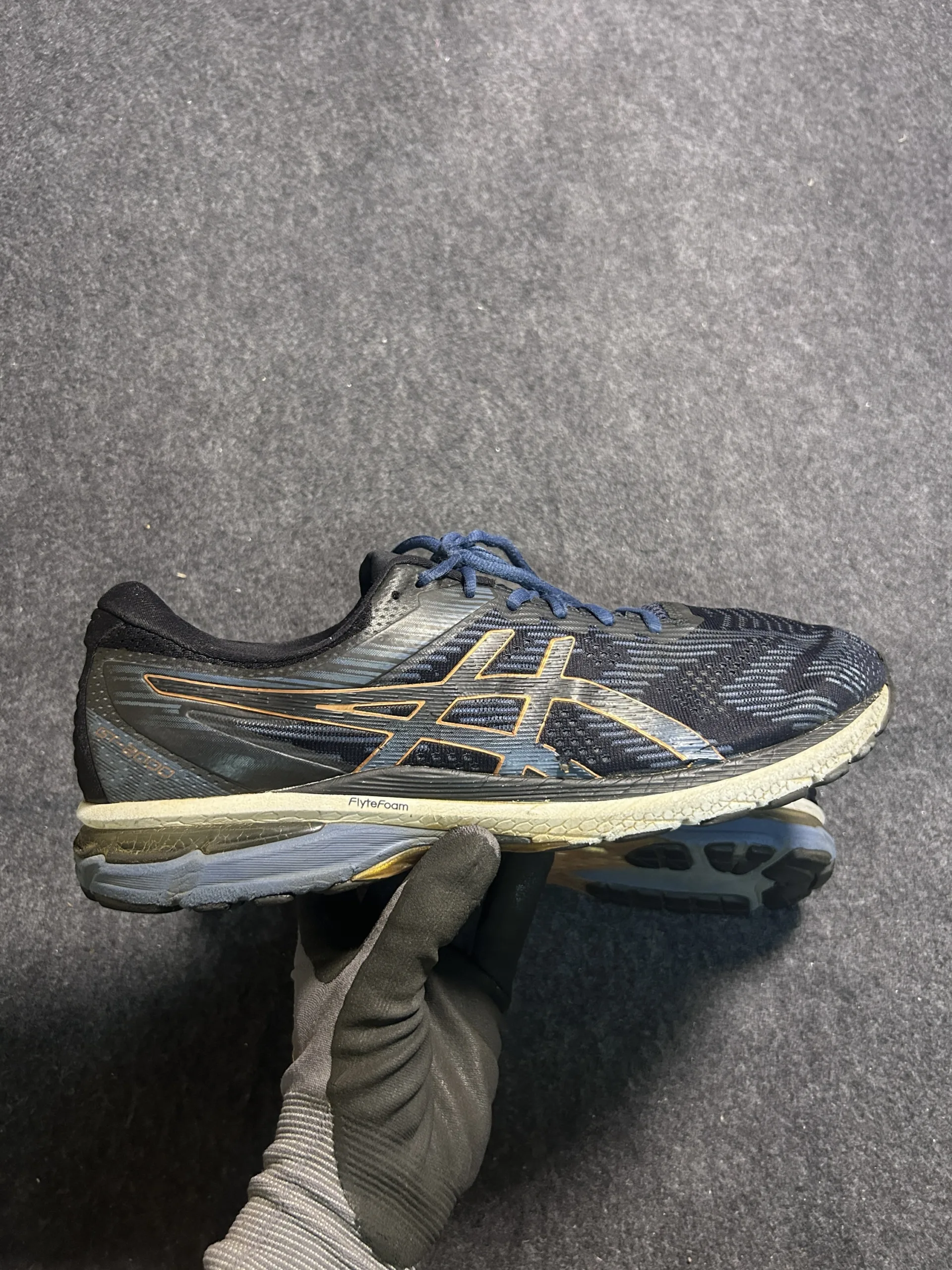 ASICS GT-2000 8 FlyteFoam Running Shoes Wide Fit Navy Blue | UK13