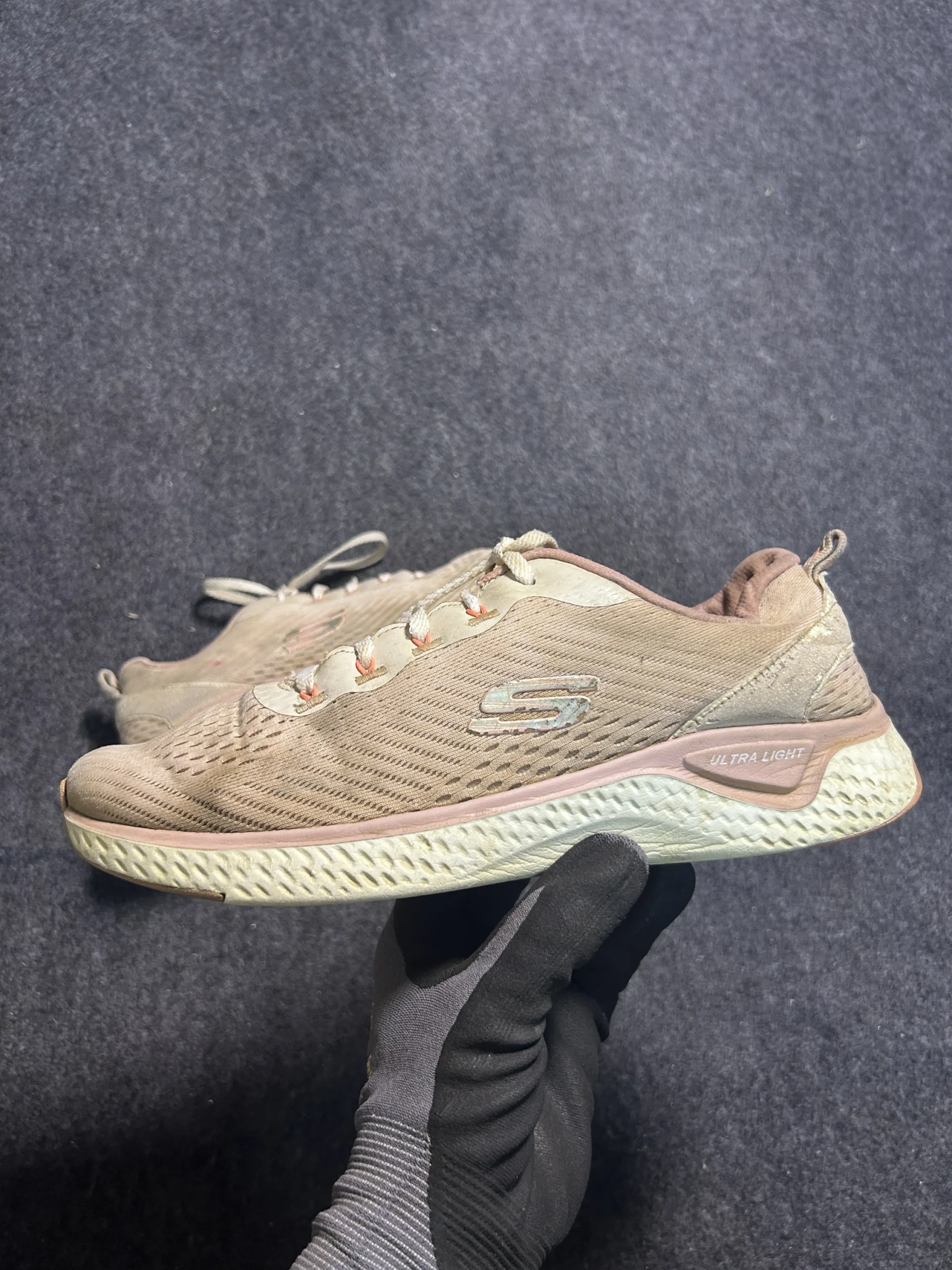 Skechers Ultra Light Memory Foam Running Shoes Pink Beige | Women’s UK 7