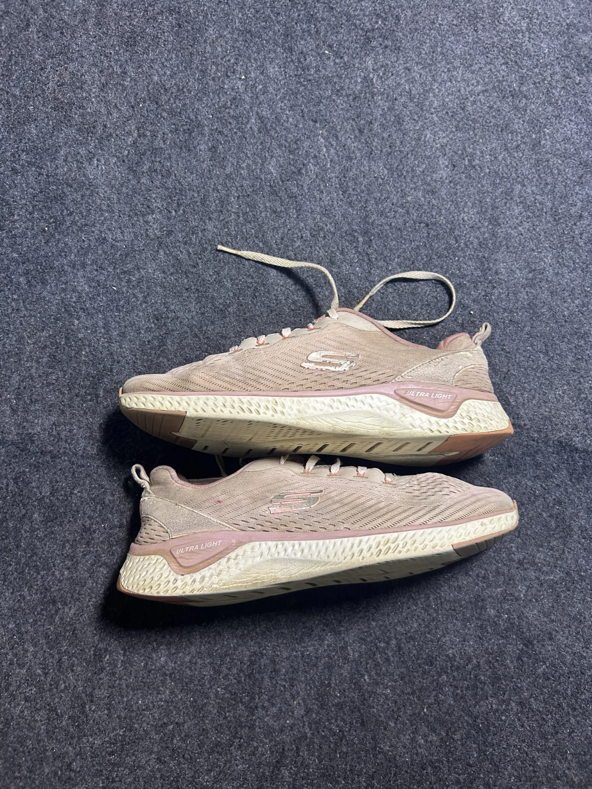 Skechers Ultra Light Memory Foam Running Shoes Pink Beige | Women’s UK 7