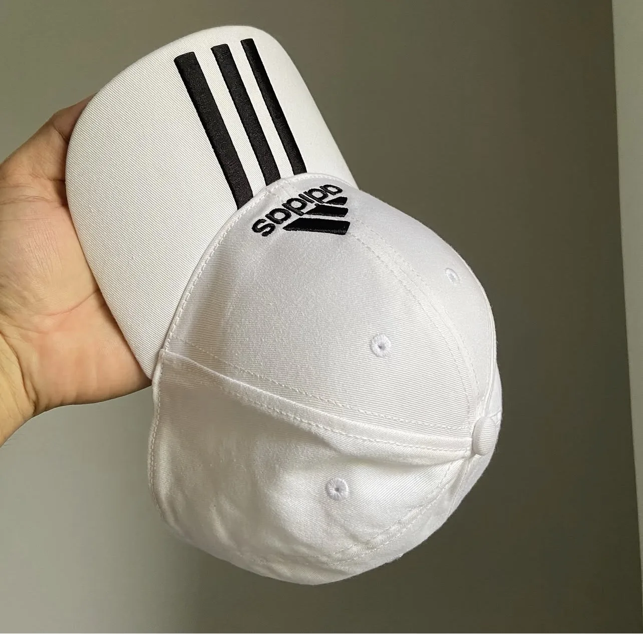 Adidas 3-Stripes White Adjustable Sports Cap | OSFM