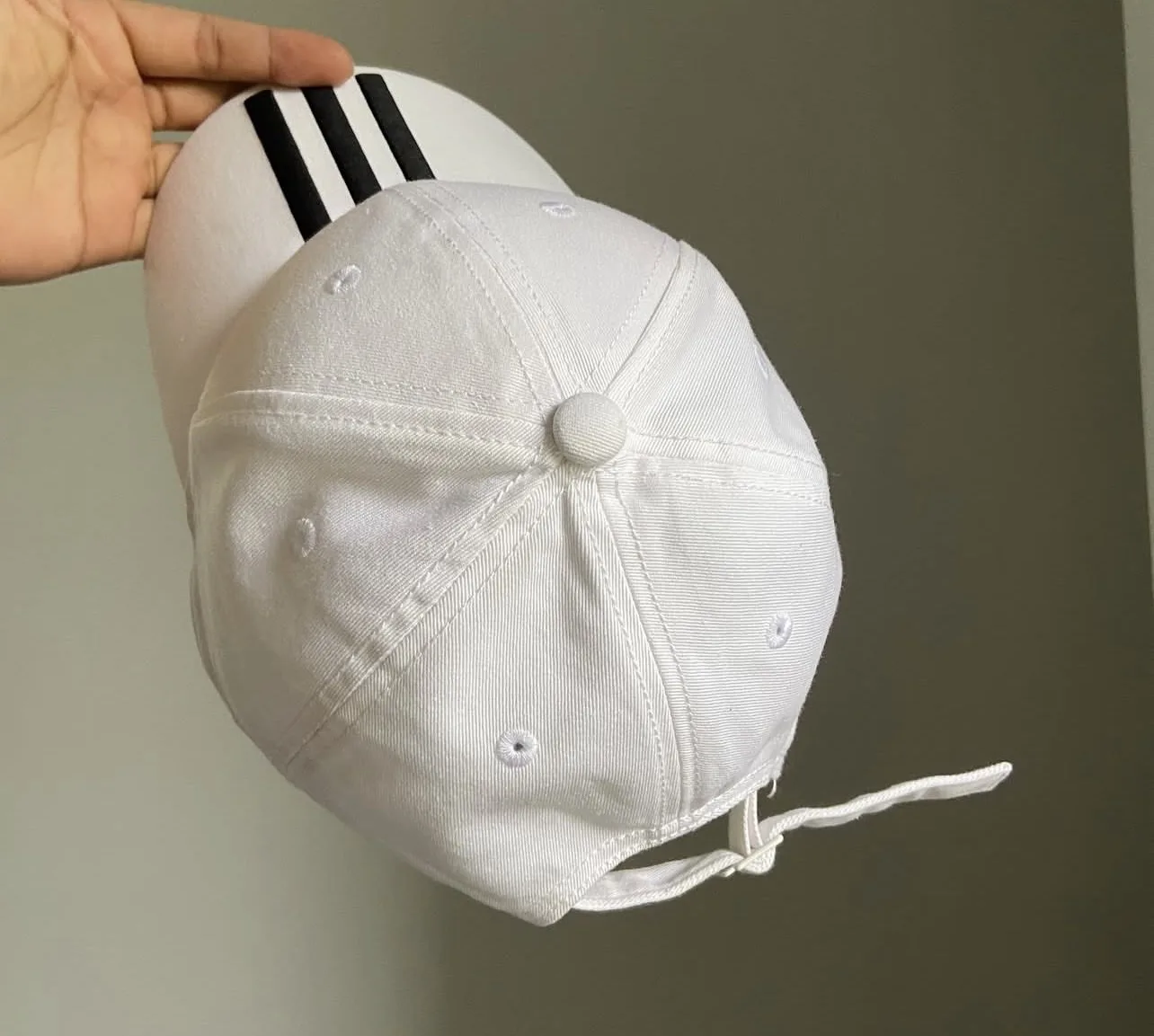 Adidas 3-Stripes White Adjustable Sports Cap | OSFM