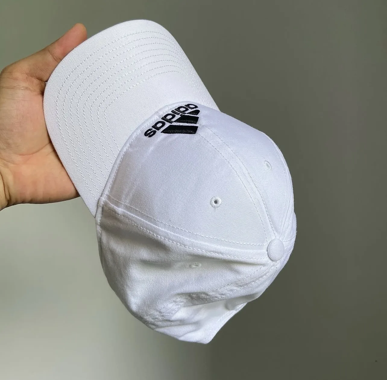Adidas White 3-Stripes Adjustable Sports Cap | Unisex Baseball Hat