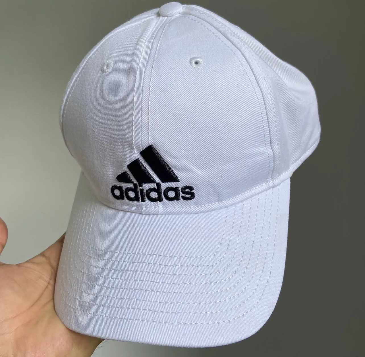 Adidas White 3-Stripes Adjustable Sports Cap | Unisex Baseball Hat