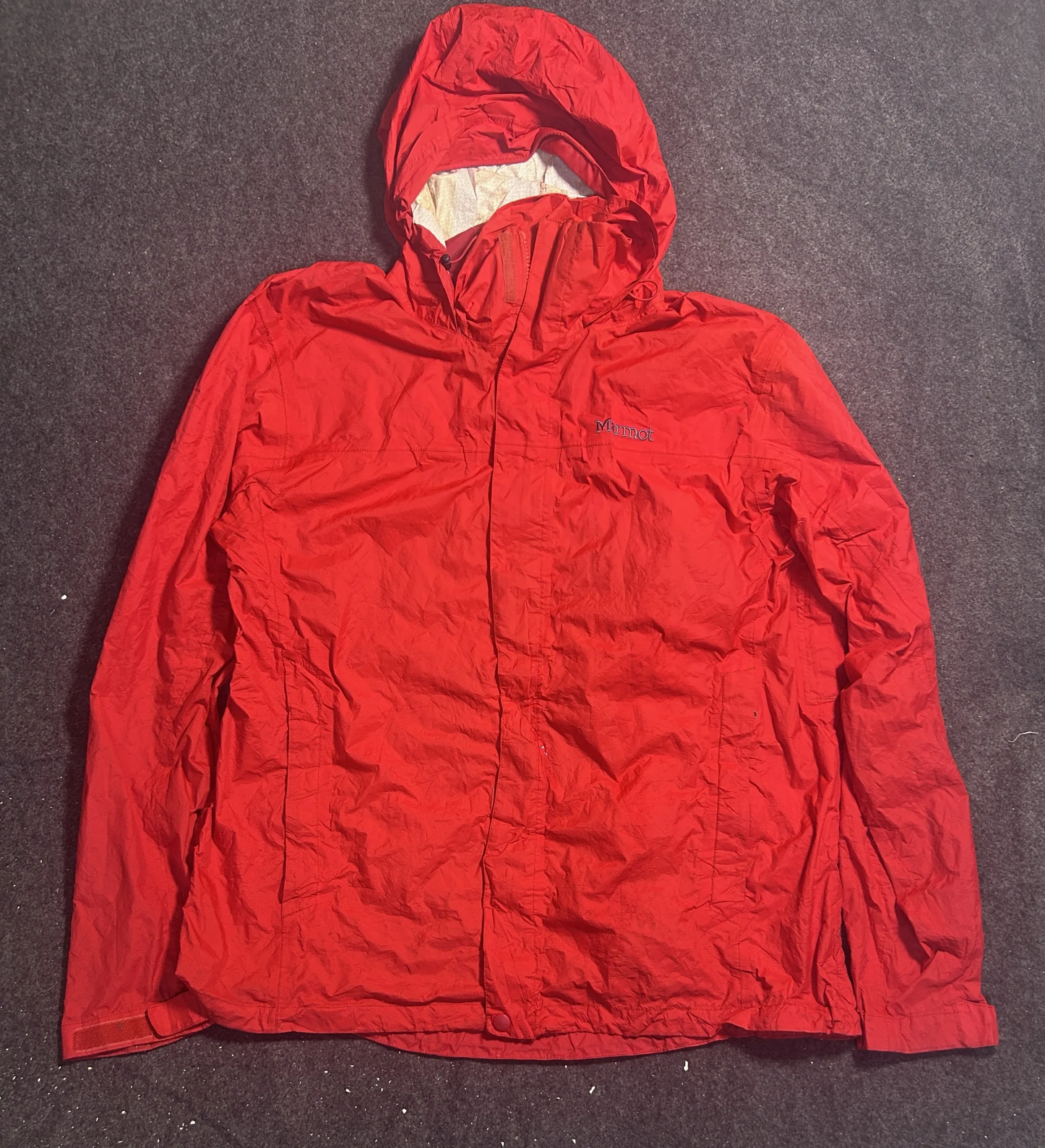 Marmot Lightweight Waterproof Hooded Windbreaker Jacket XL