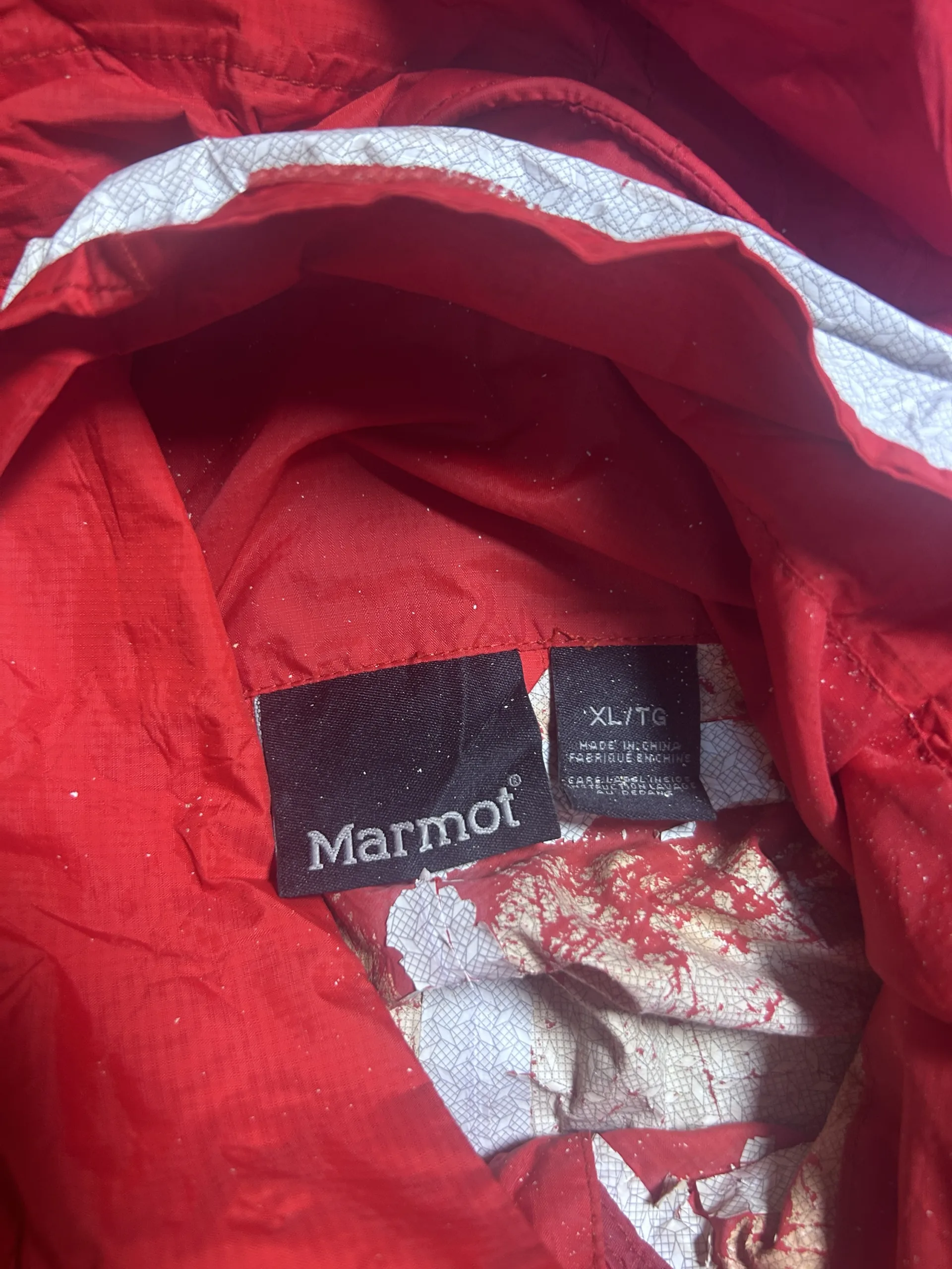 Marmot Lightweight Waterproof Hooded Windbreaker Jacket XL
