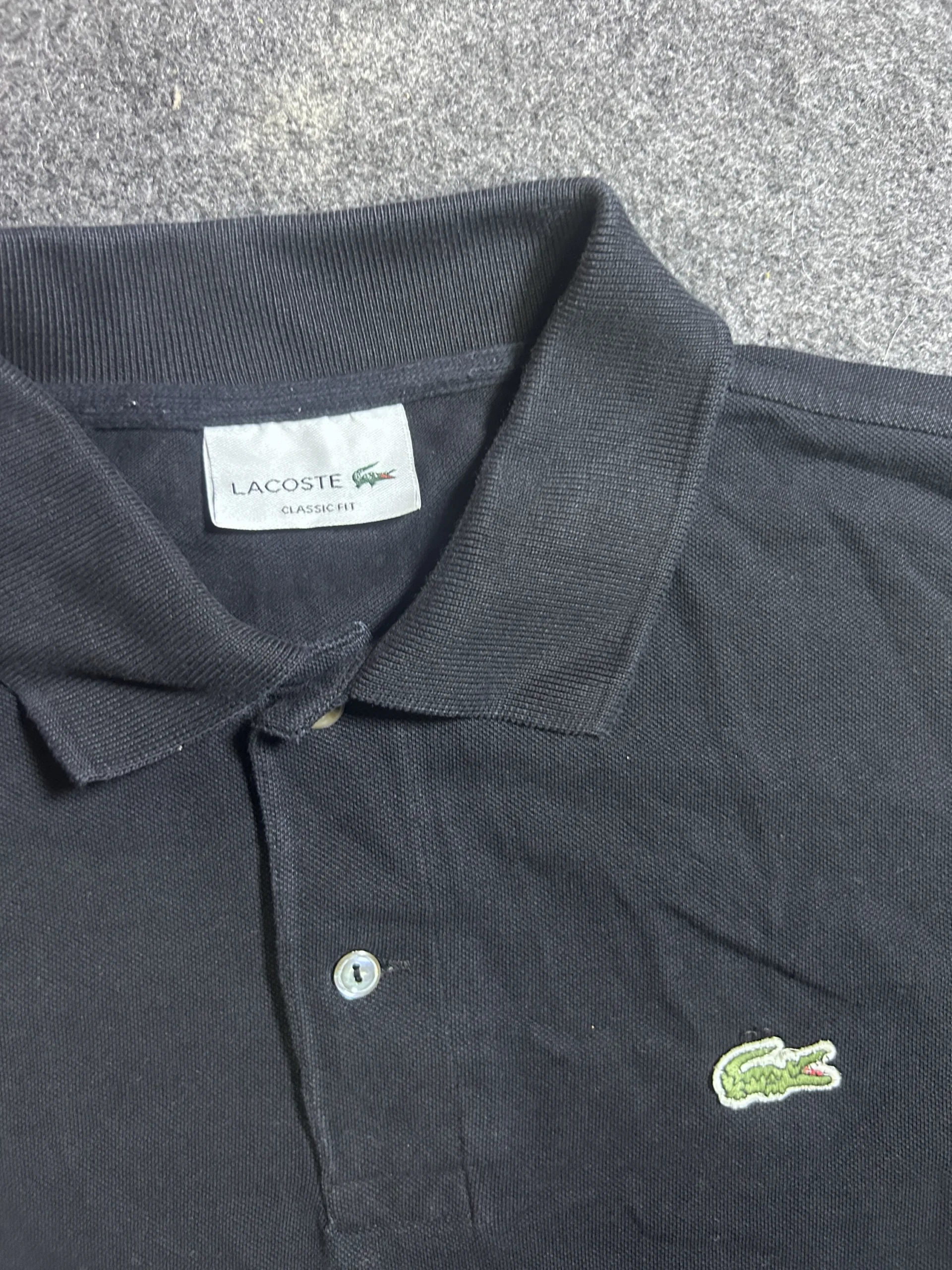Lacoste Classic Fit Black Polo T-Shirt | 100% Original Cotton XL