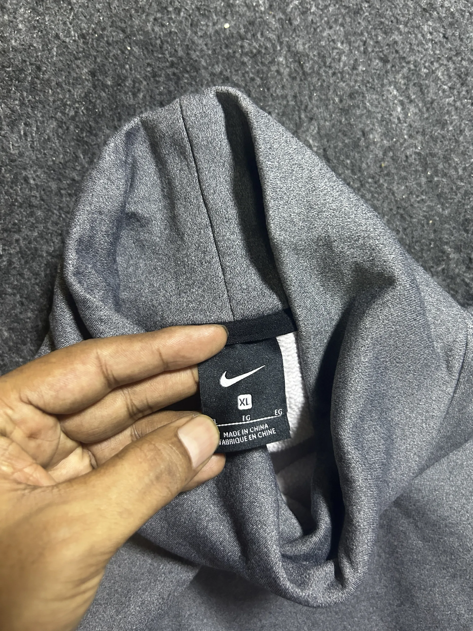 Nike Therma-FIT Fleece Mock Neck Training Sweatshirt Grey