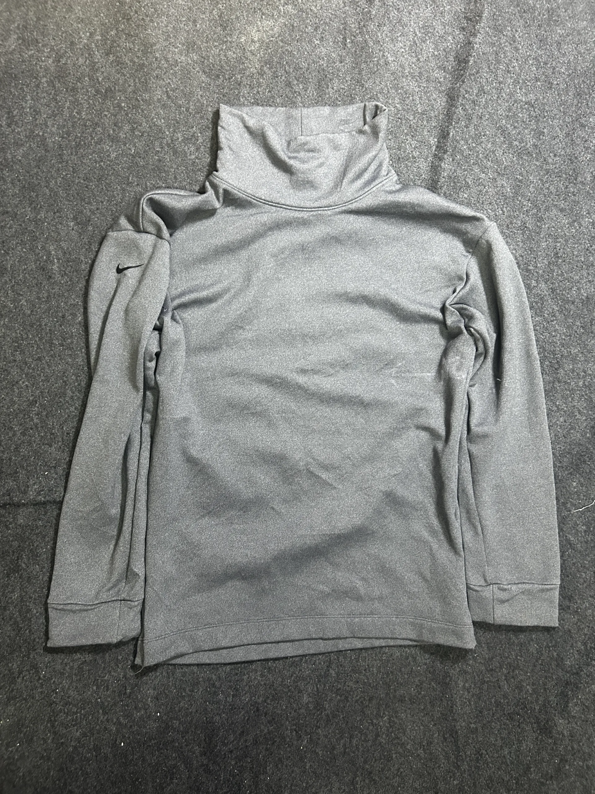 Nike Therma-FIT Fleece Mock Neck Training Sweatshirt Grey