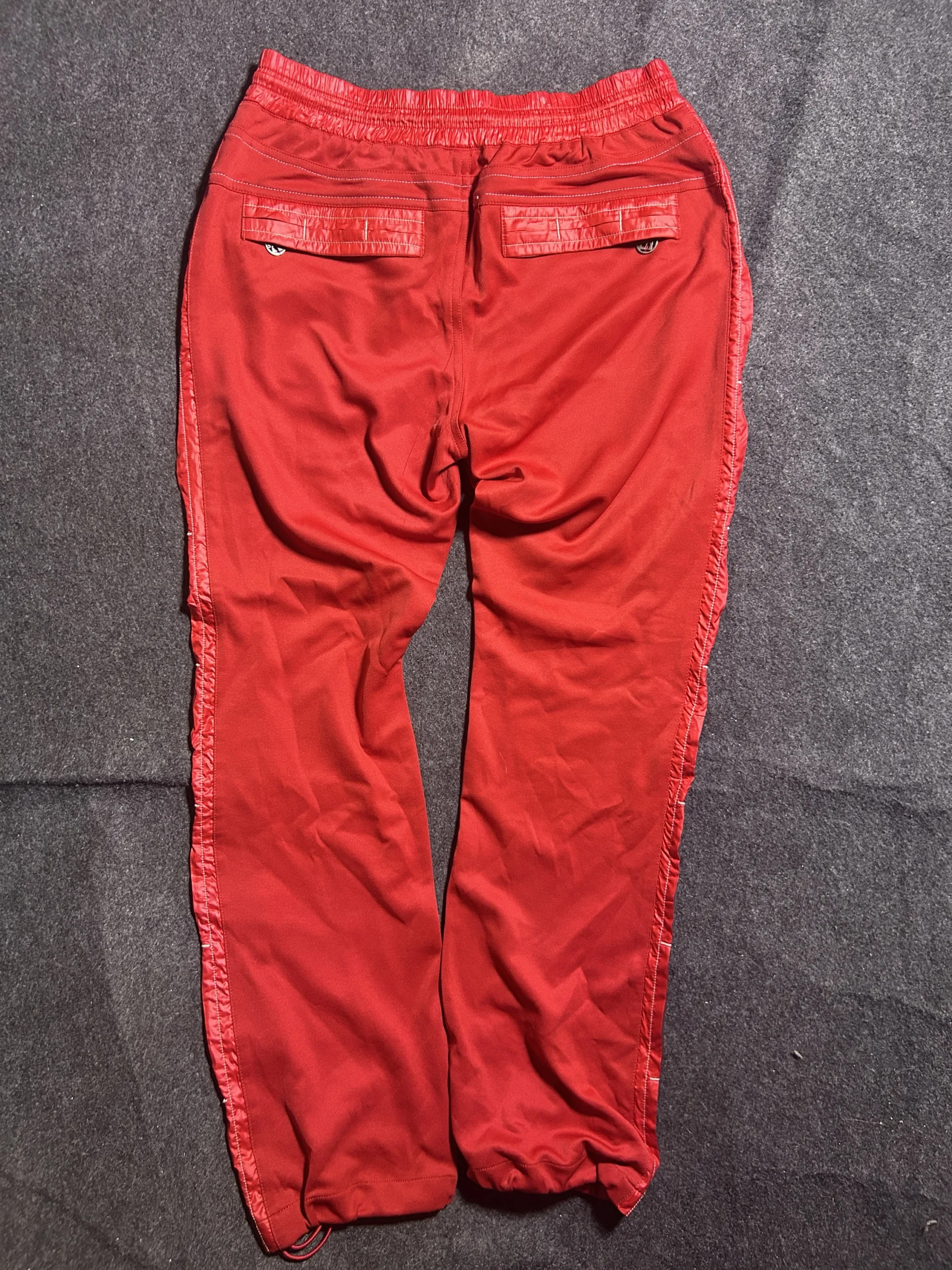 Korean Style Men’s Red Casual Collection Nylon Track Pants | 30-32