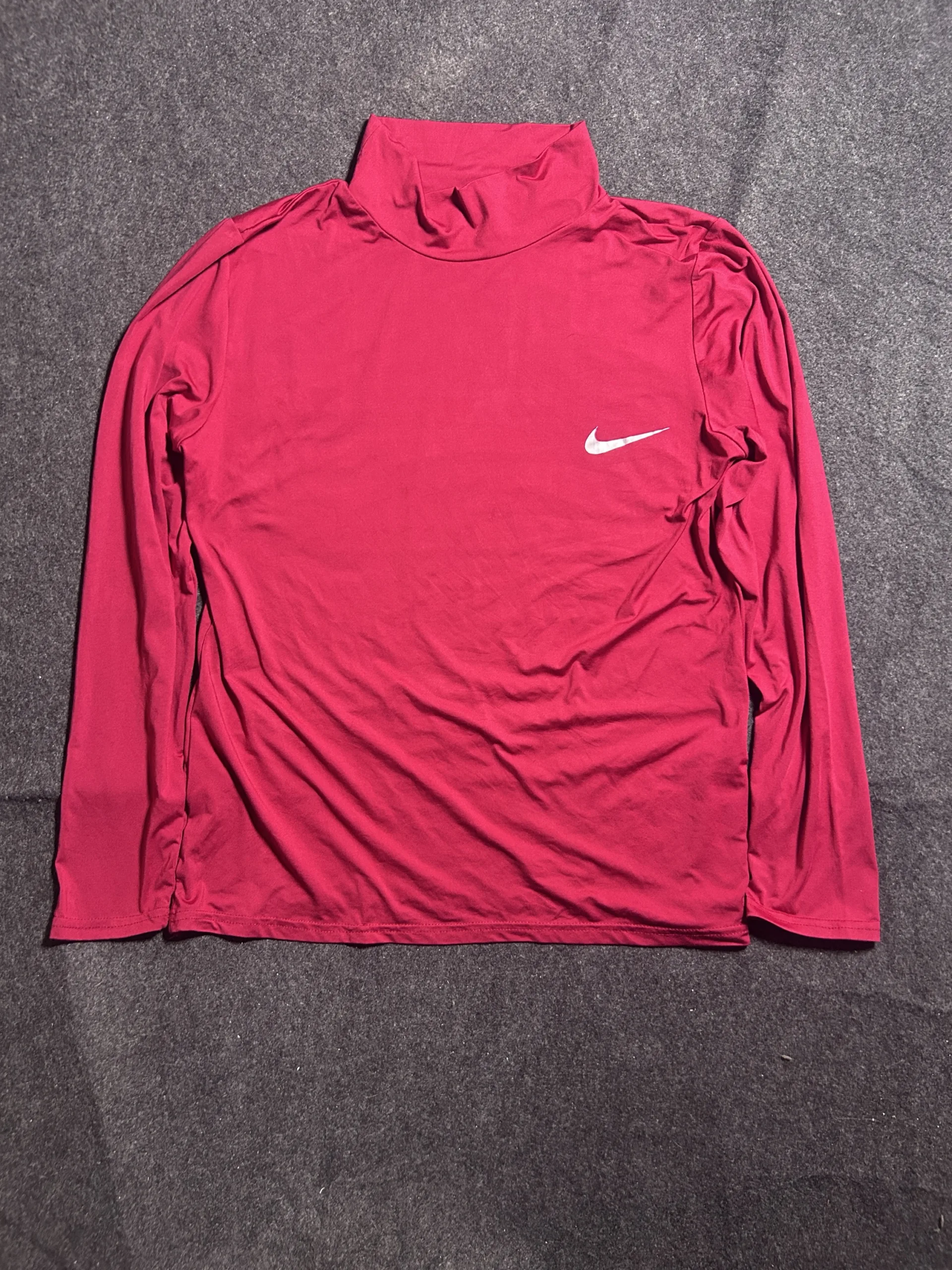 Nike Compression Mock Neck Tshirt Red L