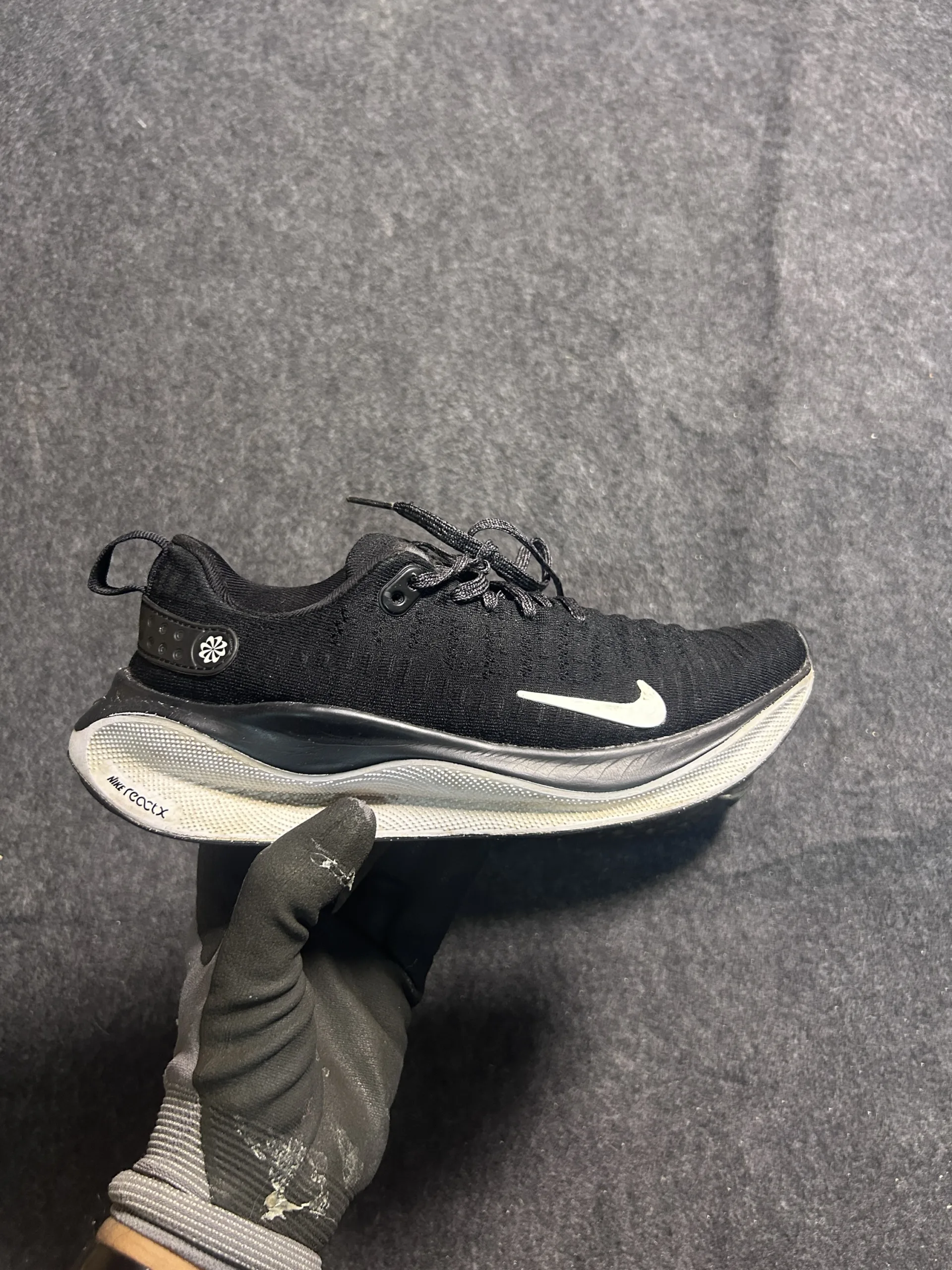 Nike ReactX Black Running Shoes | UK 4 | Lightweight Sports Sneakers