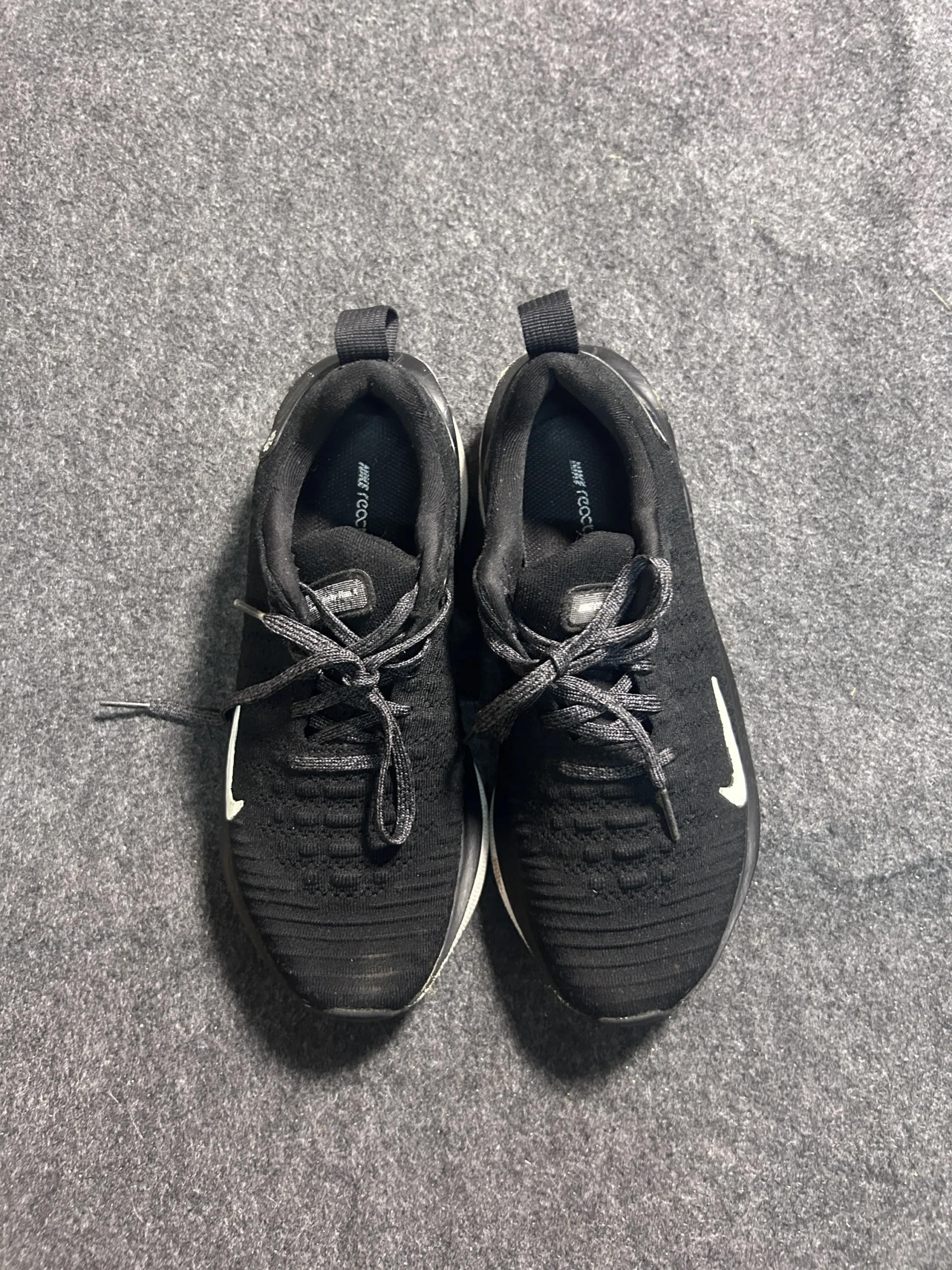 Nike ReactX Black Running Shoes | UK 4 | Lightweight Sports Sneakers
