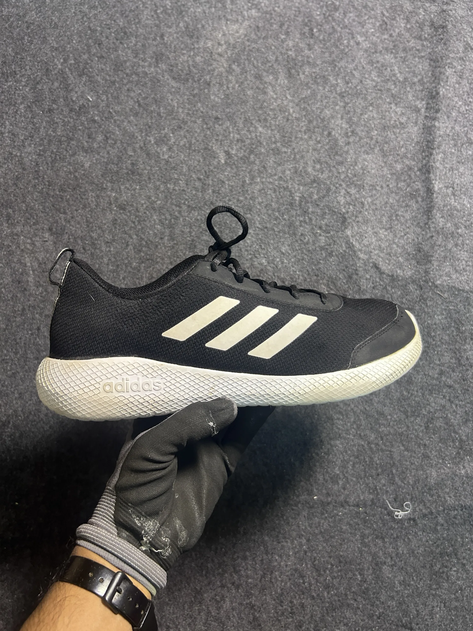 Adidas Black Running Shoes | UK 10 | Lightweight Sports Sneakers