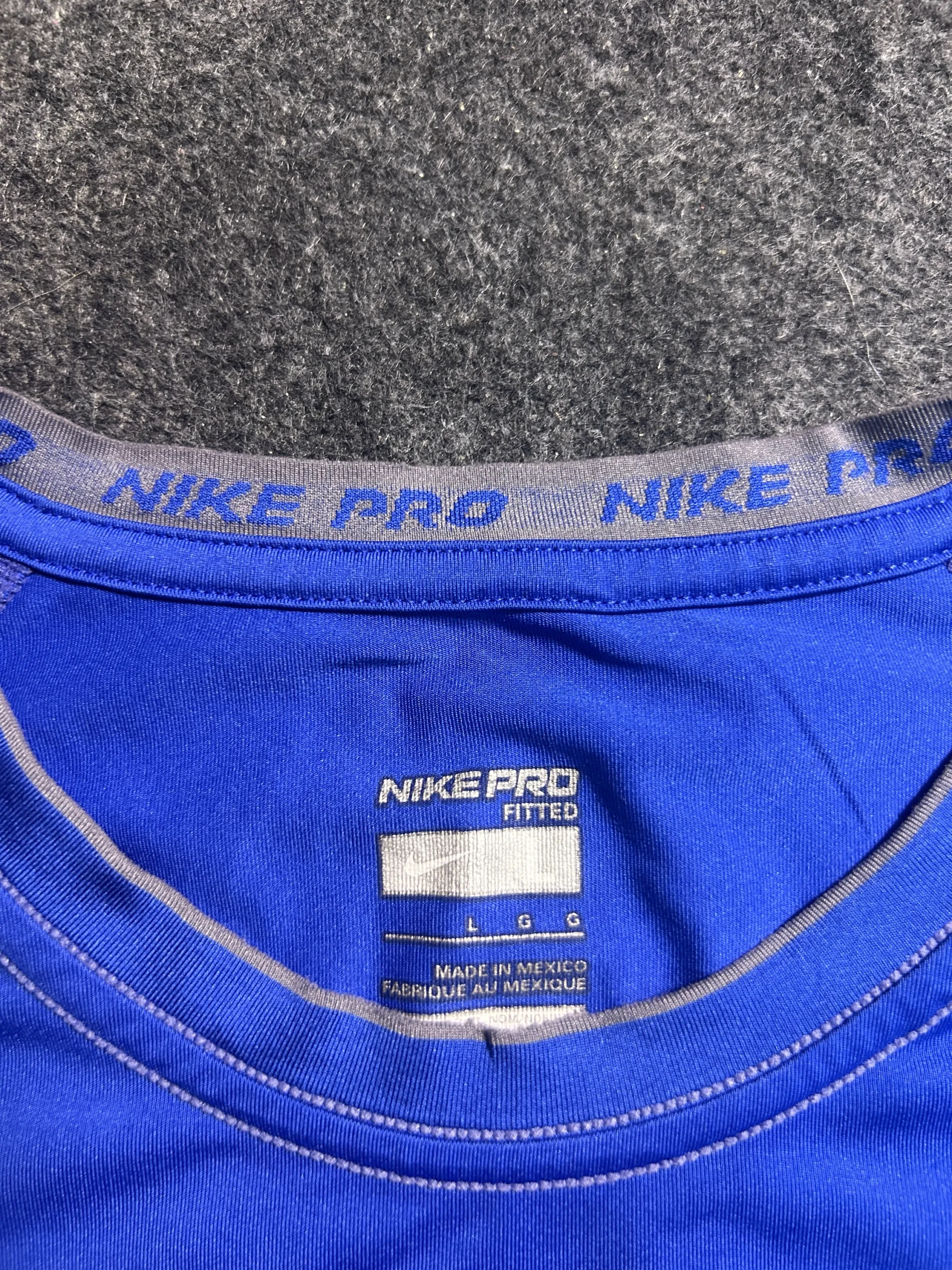 Nike Pro Dri-FIT Fitted Compression Training T-Shirt Blue | L