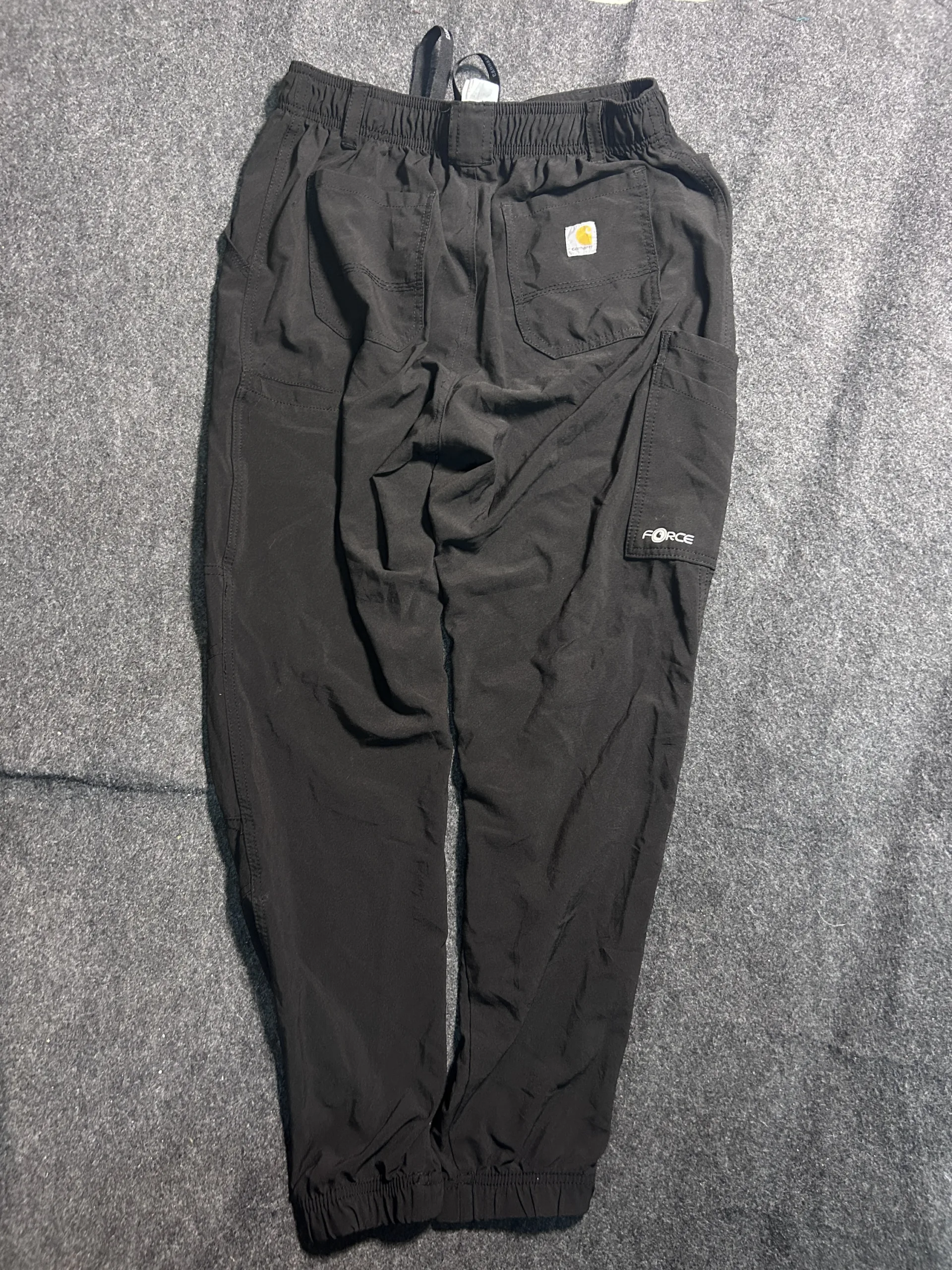 Carhartt Force Black Cargo Track Pants for Men | Utility Workwear W28