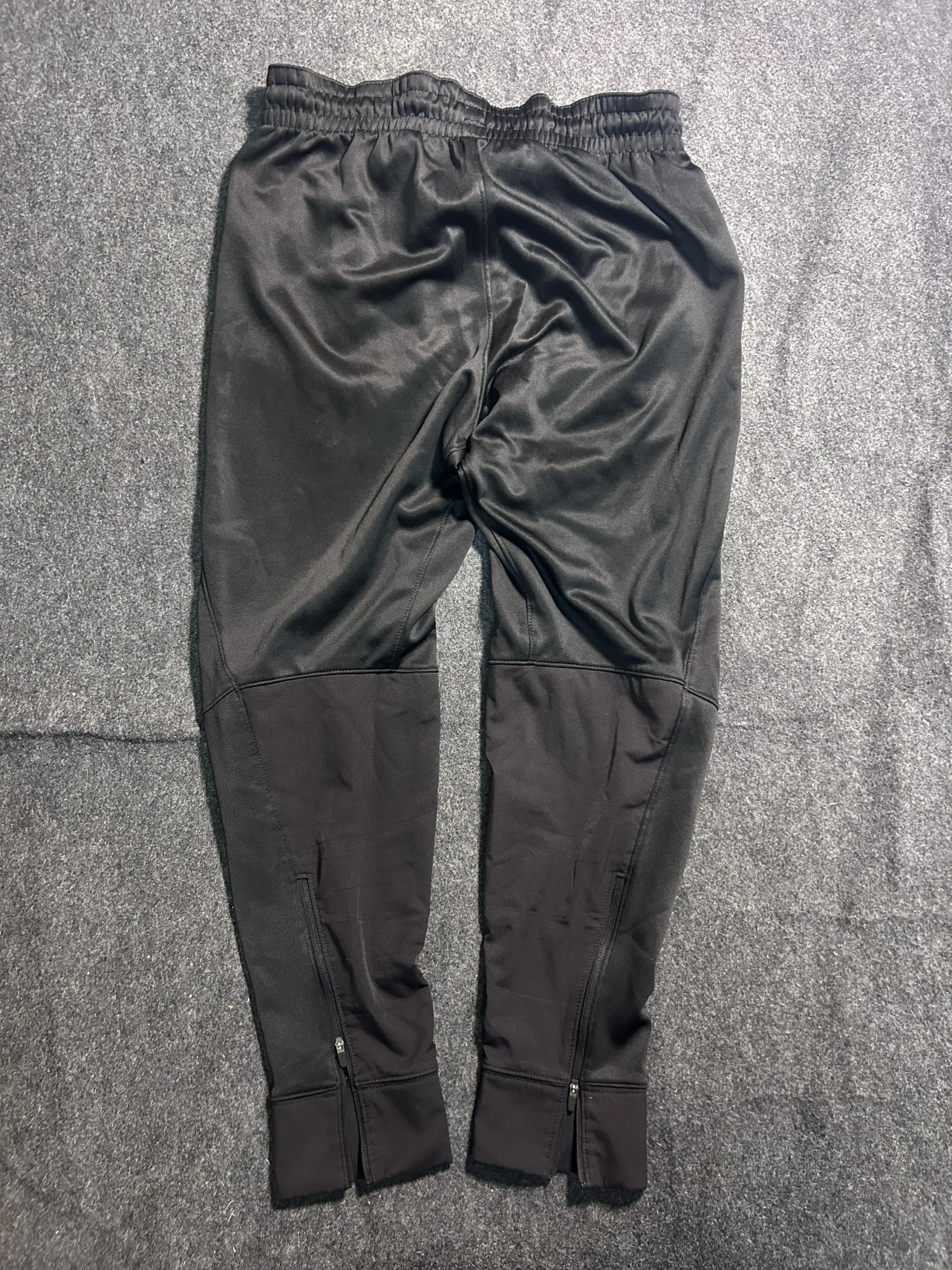 Nike Dri-FIT Black Tapered Performance Track Pants | Hem Zips | L