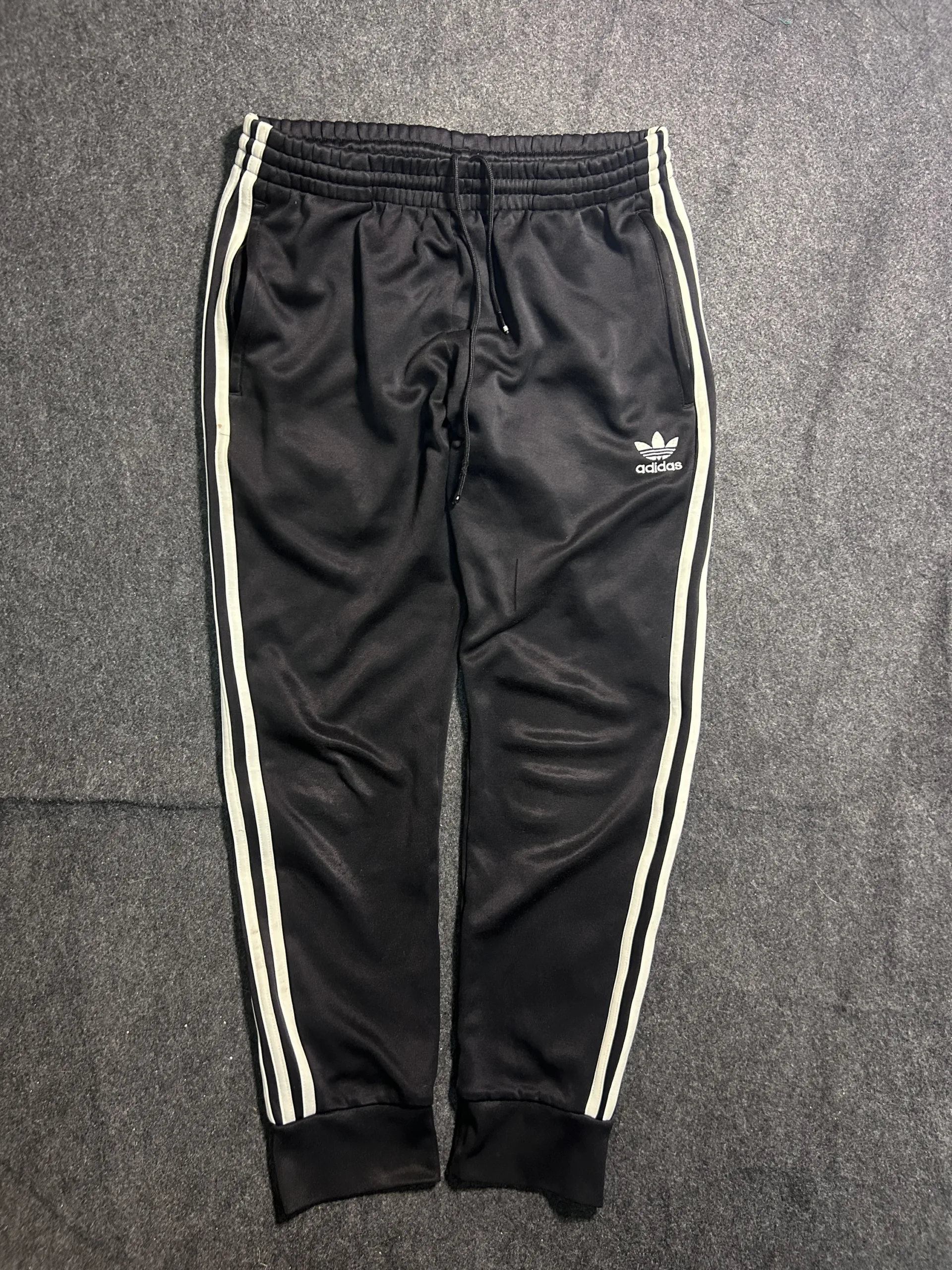 Adidas Originals Trefoil 3-Stripes Black Track Pants | Men’s M-L